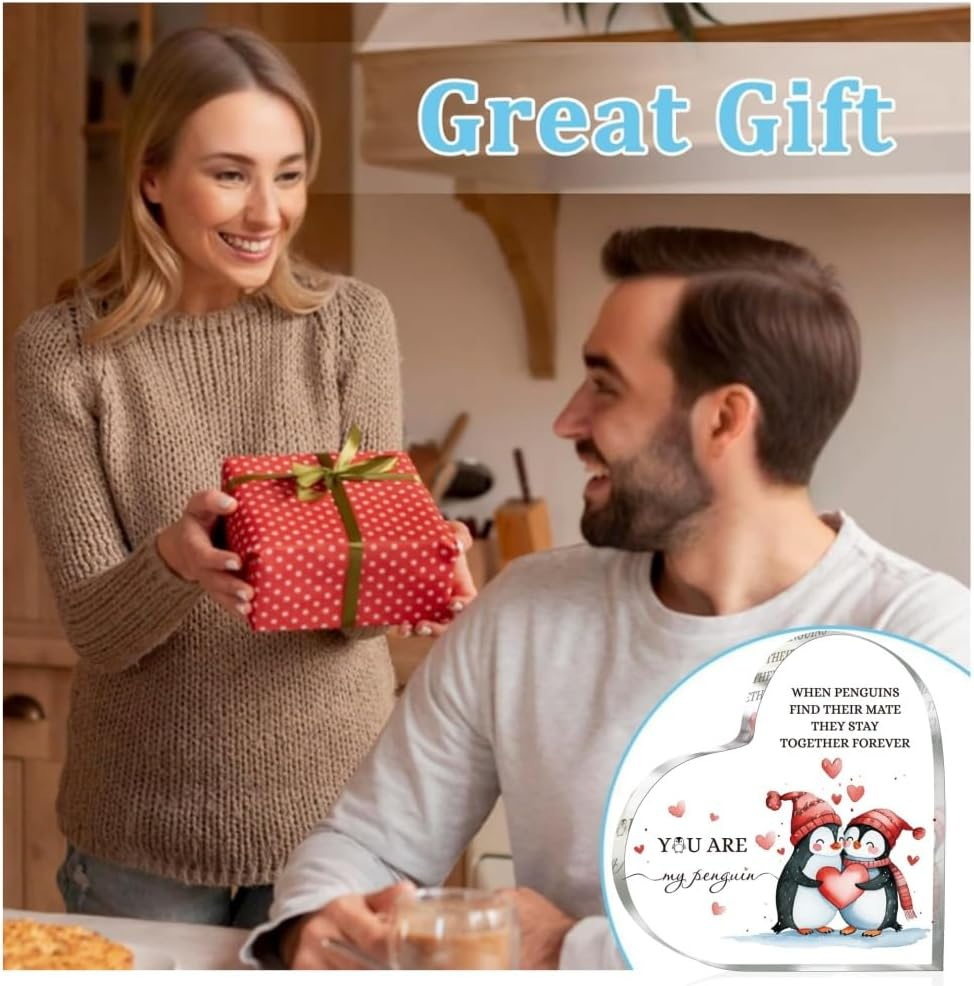 Valentines Day Gifts for Him Her, Anniversary Acrylic Keepsake 5.1 * 5.1 in Boyfriends Girlfriends Gifts Husband Wife Valentines Anniversary Wedding (Heart) image number 3