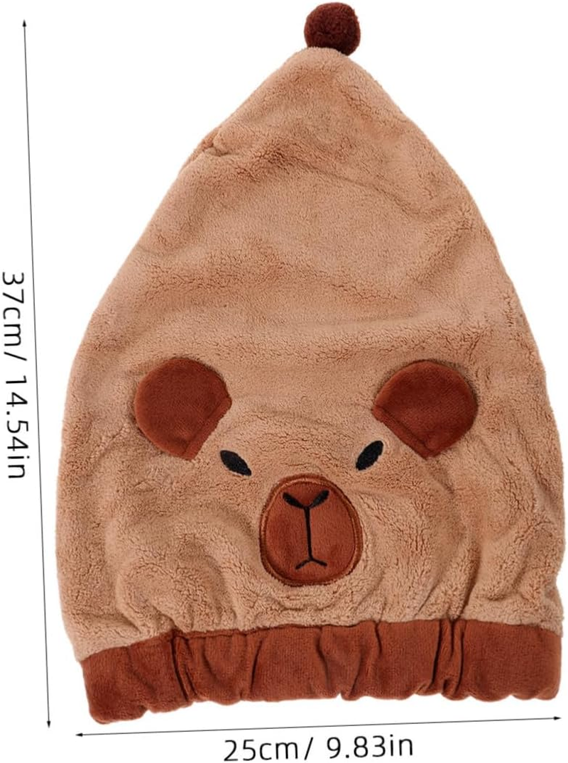 LRXIYODE Quick Dry Coral Fleece Hair Drying Cap for Women Soft Absorbent Hair Towel Wrap Gentle after Shower Swimming image number 4