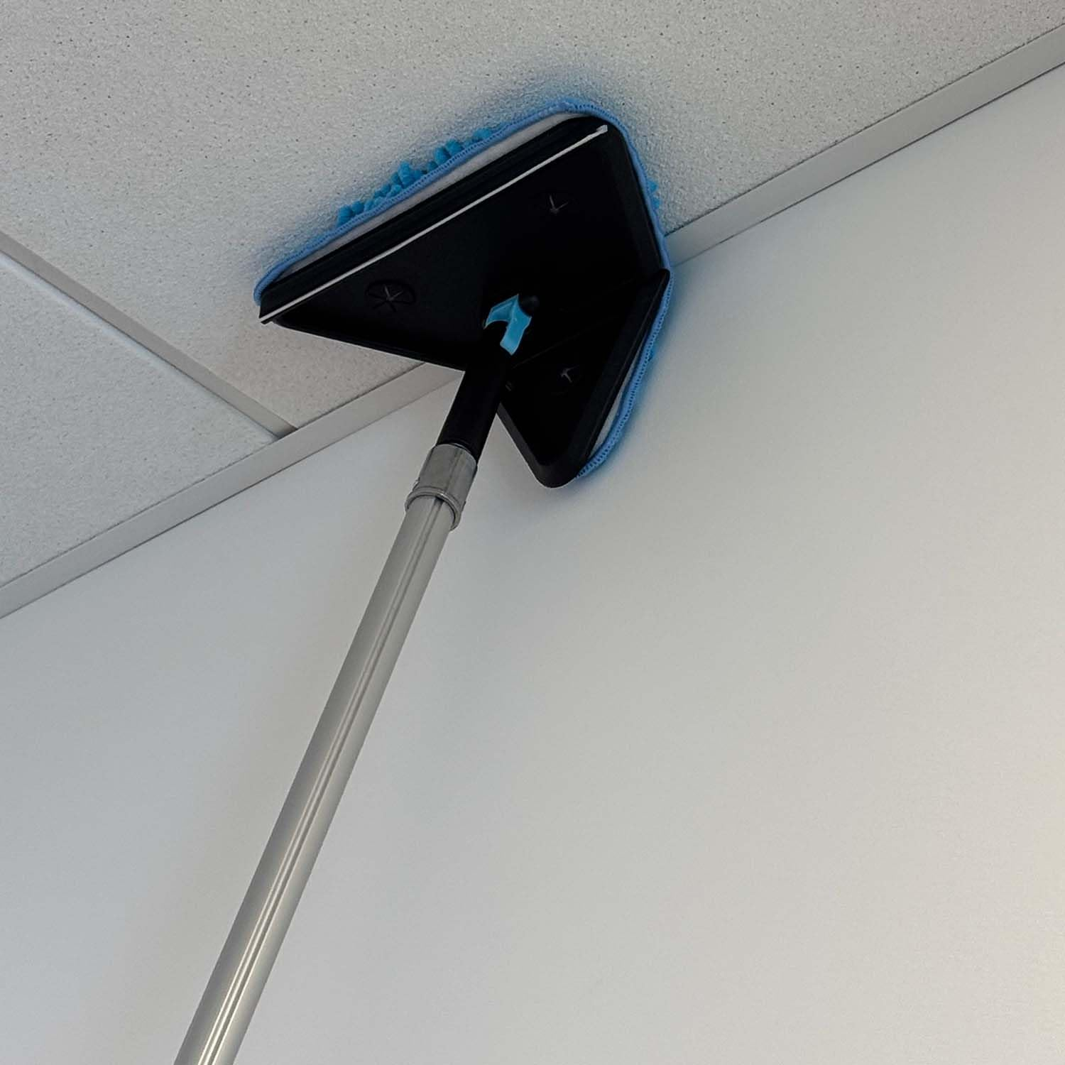 CXU 16 Feet High Ceilings Baseboard Wall Cleaner Mop with 8 Ft Extension Pole, Cobweb Duster, Window Cleaning Squeegee Kit (8Ft) image number 3