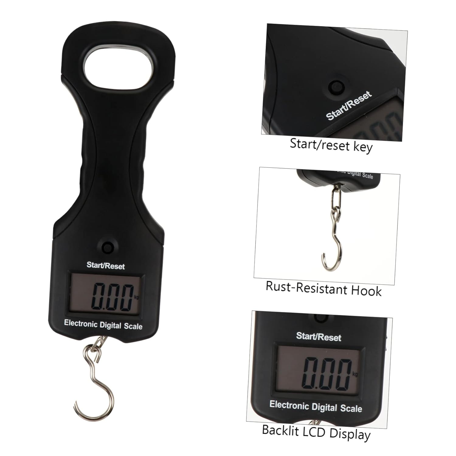 CHILDWEET 30Kg Portable Electronic Luggage Scale Hand Scale Hook Compact for Travel Multifunctional Weighing Device image number 5