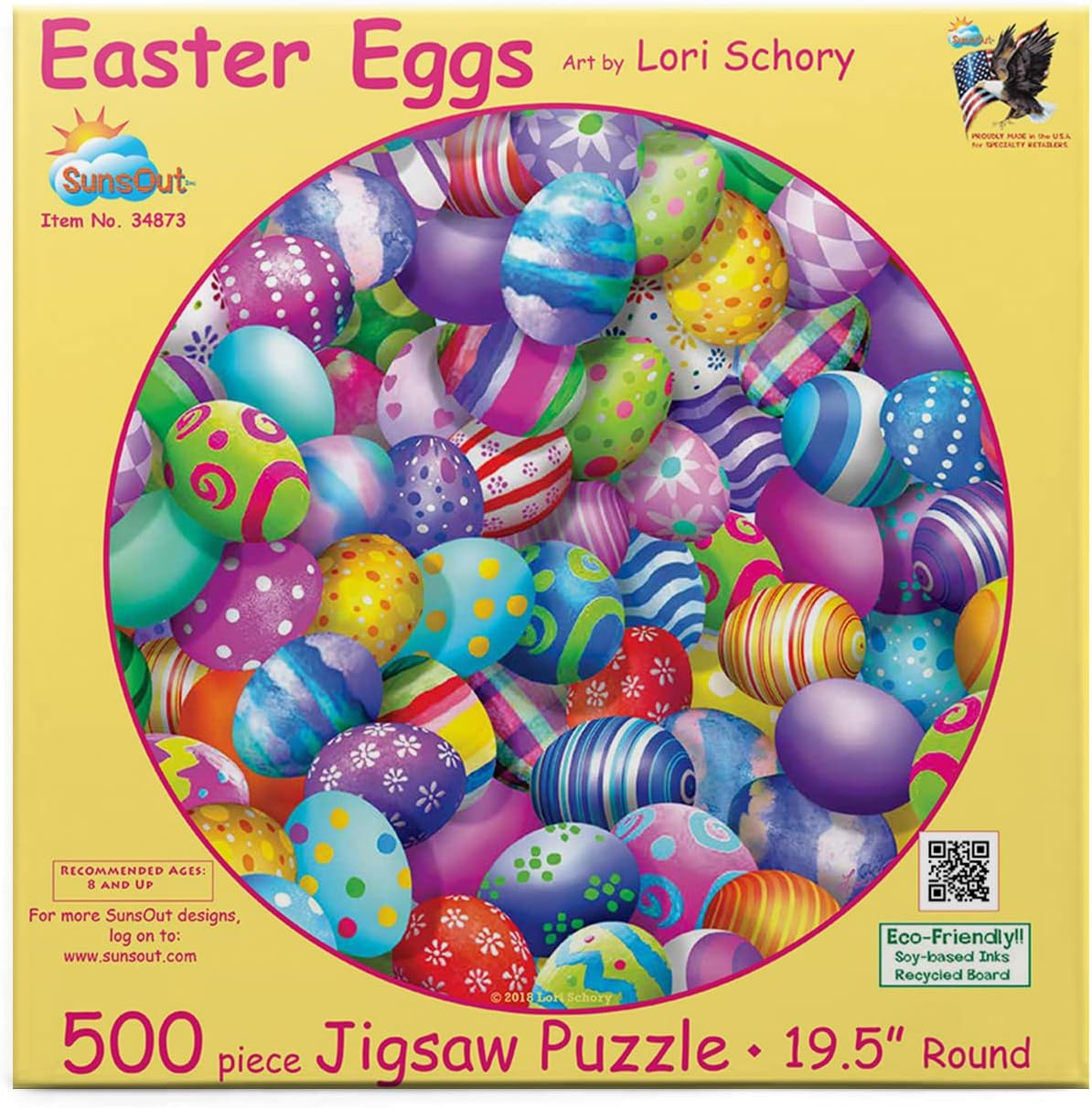 SUNSOUT INC Easter Eggs 500 Pc Jigsaw Puzzle By image number 4