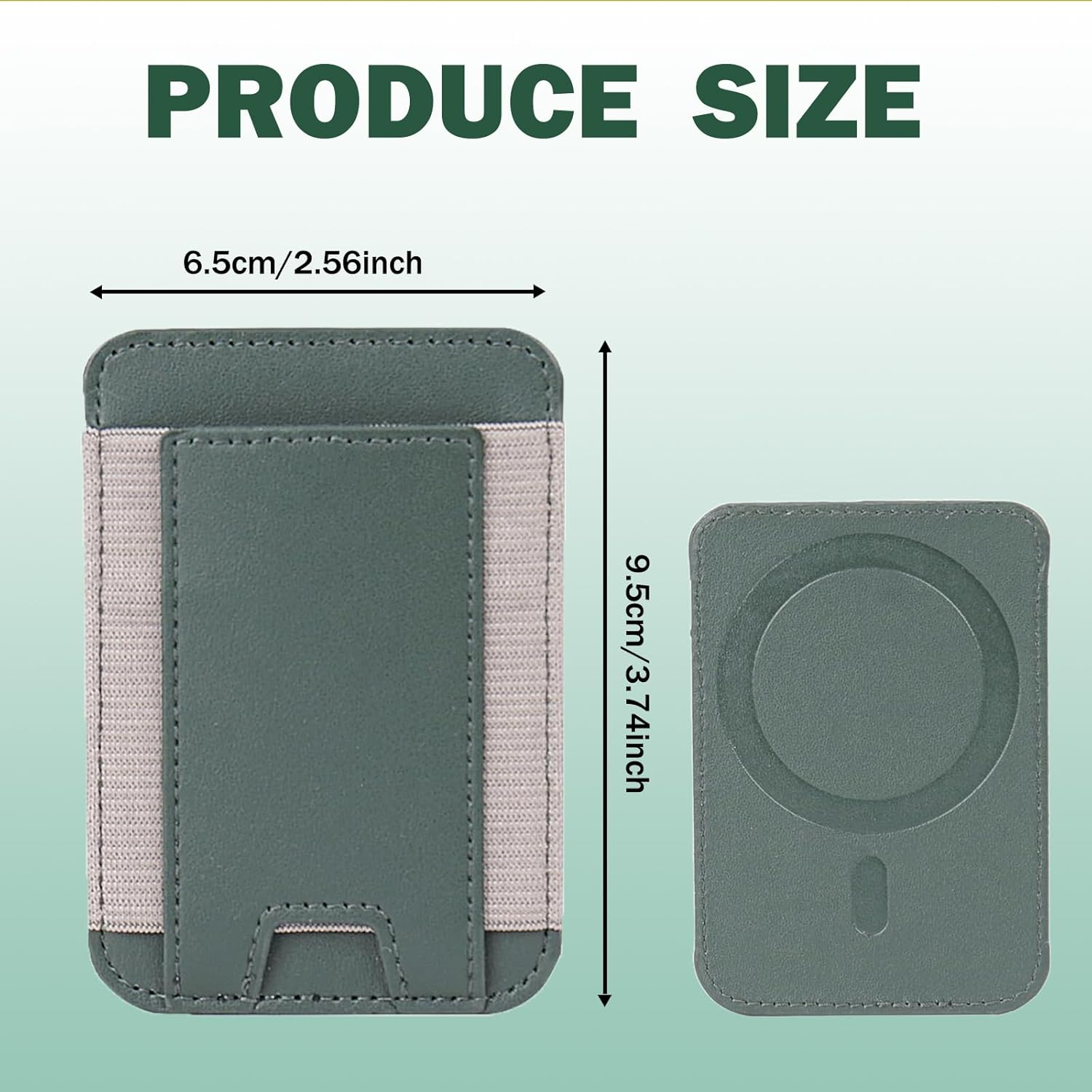 FISH DRAGATE Magnetic Card Wallet, Magsafe Wallet, Magnetic Card Holder Fit 7 Cards, Mag-Safe Leather Wallet, Wallet for 12/13/14 Magsafe Wallet image number 1