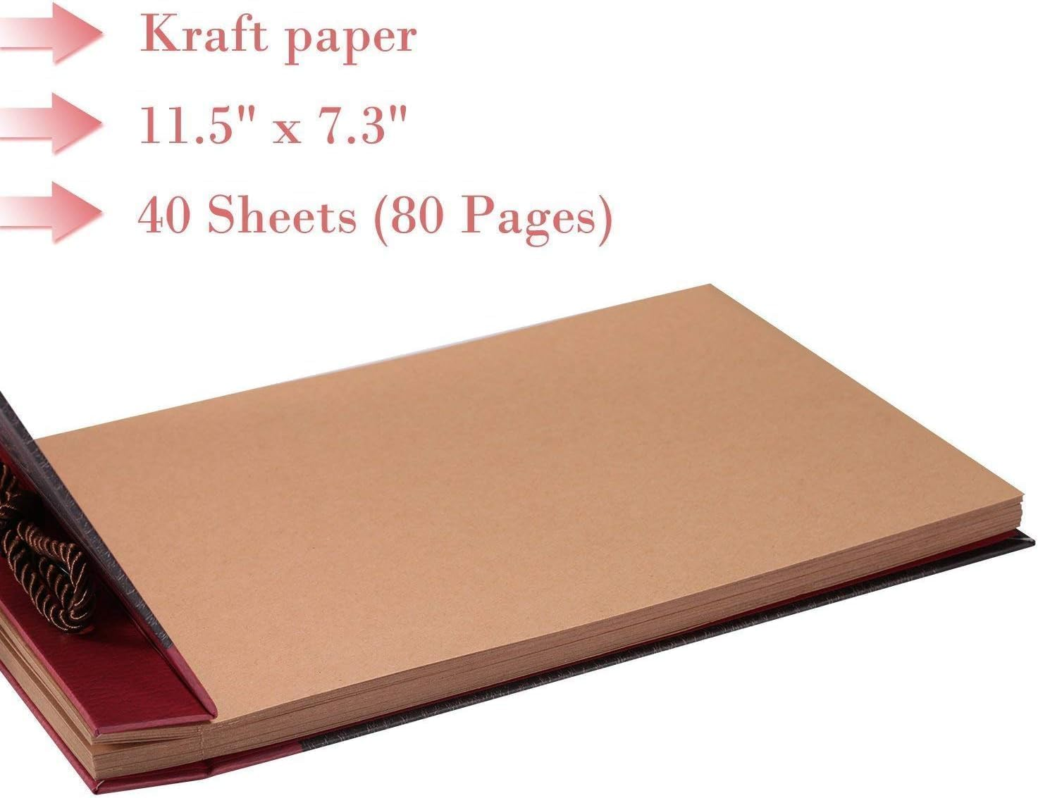 Adventure Book Scrapbook DIY Handmade Retro Style Travel Souvenir, 11.92 X 7.62" Embossed Lettering Scrapbook Inspired by 'Up', Memory Book for Anniversary Wedding,Travelling,Valentine'S Day Gifts image number 6