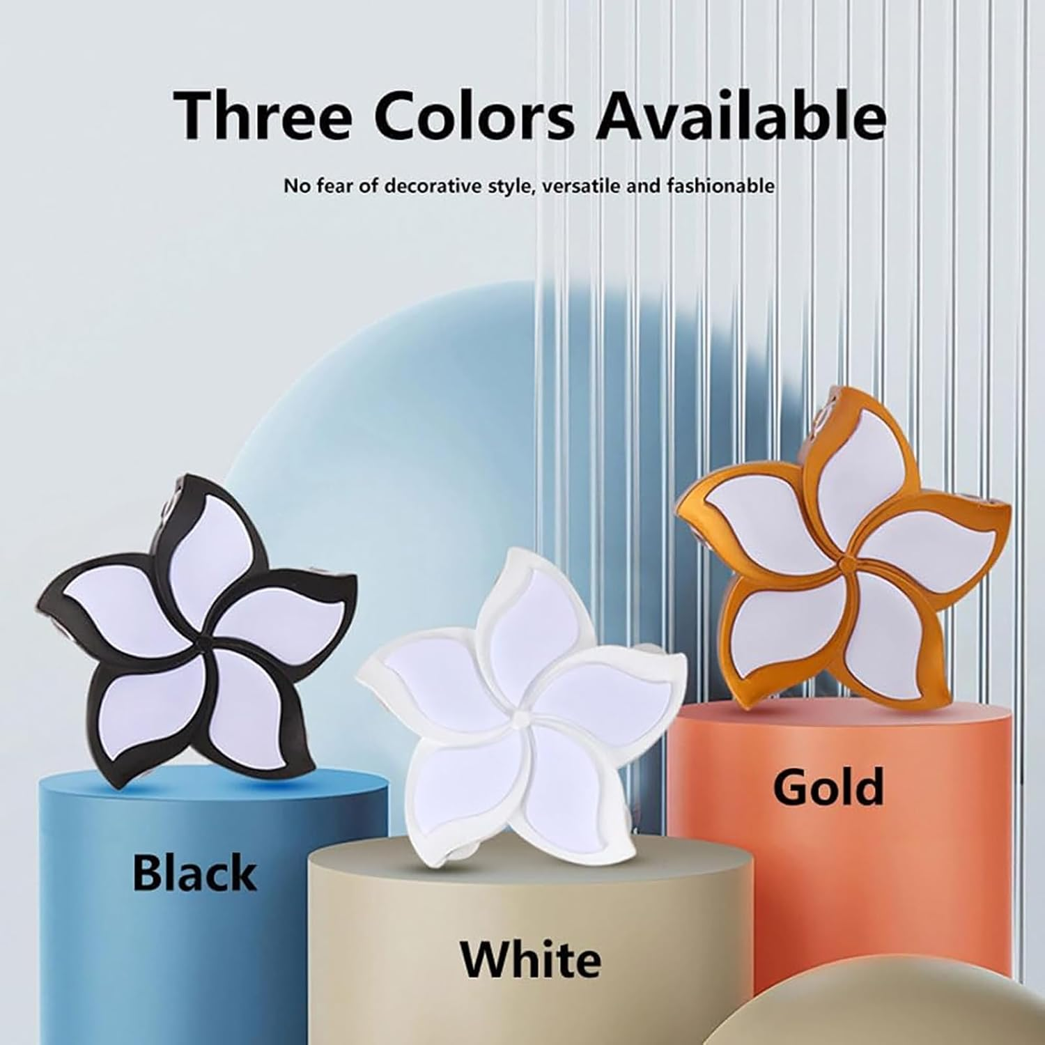 LED Children'S Room Wall Lights 24W 6500LM Mordern Aluminum Wall Sconce Creative Petals Design Acrylic Wall Lamp 5 Lights Flower Shape for Living Room Dining Room &Oslash; 18CM (Warm Light 3000K,White) XXZ