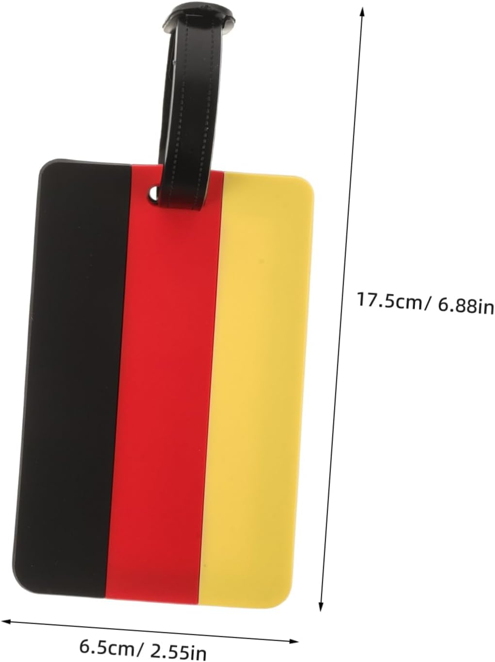 CATIEBYE 2Pcs German Flag Luggage Tags Travel Identifiers for Suitcases Lightweight Baggage Tags for Travel Enthusiasts and Easy Identification image number 4