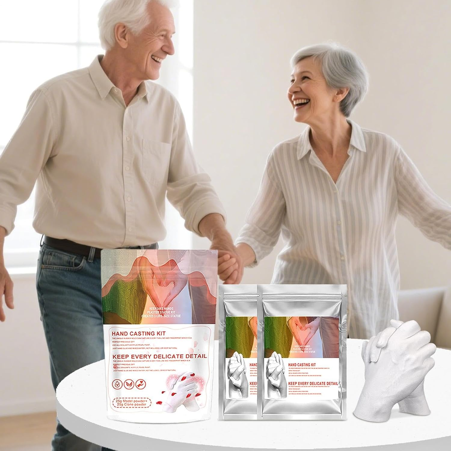 Hand Casting Mold Powder ? Premium Hand Moulding Kit Refill for Couples, Families, Kids | Hand Sculpture Making for Keepsake, Art Craft, Gift, Home Decoration image number 1