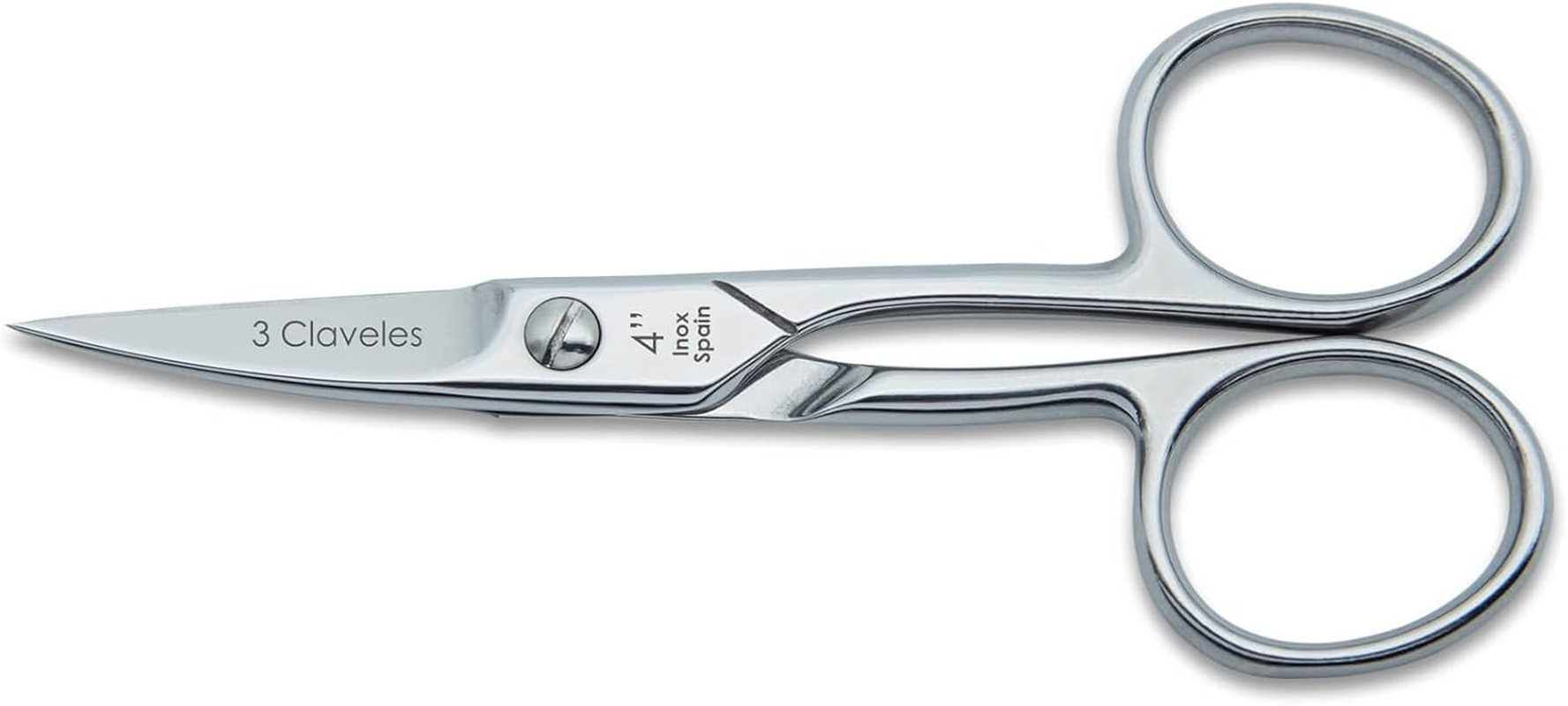 3 Claveles 12019 - Nail Scissors, Curved, Rustproof, 4 Inches image number 3