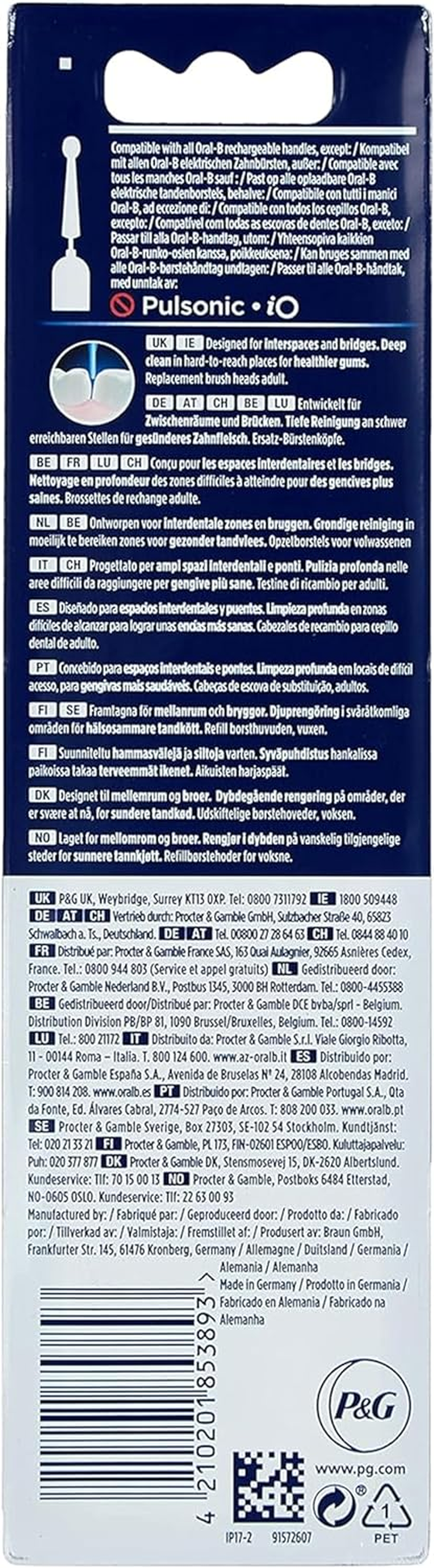 Oral-B Genuine Rechargeable Replacement Toothbrush Head, Pack of 2 image number 4