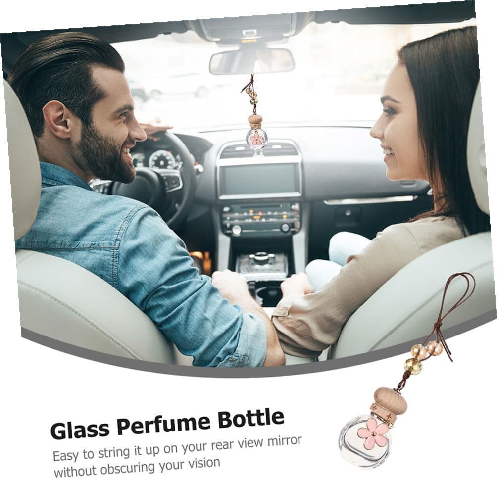 4Pcs Hanging Car Perfume Bottles Empty Perfume Bottle Car Fragrance Holder Scent Spray Essential Oil Diffuser image number 4