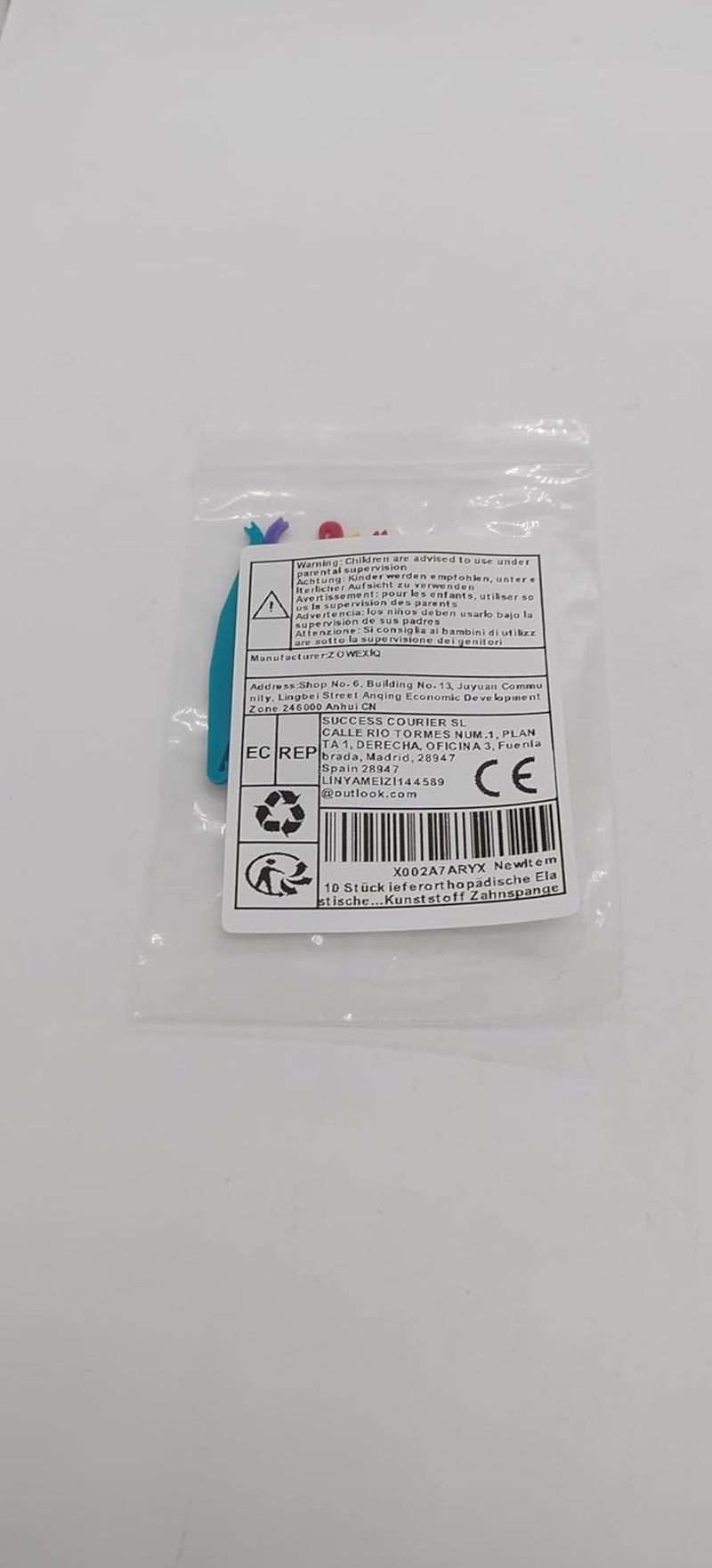 Pack of 10 Orthodontic Elastic Disposable Plastic Braces for Braces, Material Placement Removal Tools, Orthodontic Disposable Plastic Braces (Mixed Colour) image number 1