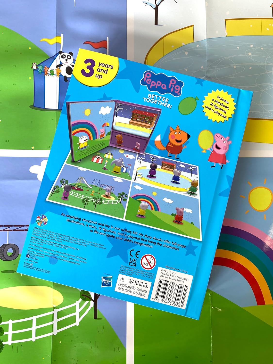 Peppa Pig Better Together My Busy Books - Storybook, 10 Figurines, Playmat image number 5