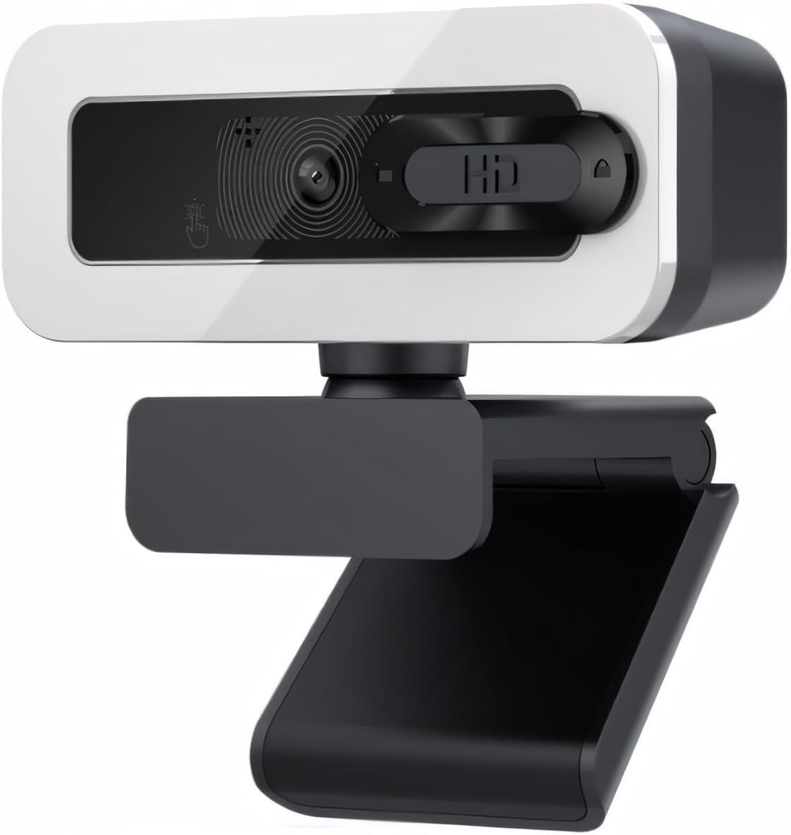 Webcam with Autofocus, USB 2K Computer Camera Ring Light & Privacy Cover for Video Conferencing, Streaming & Online Learning USB Plug & Play, Compatible with Windows/Macos/Linux