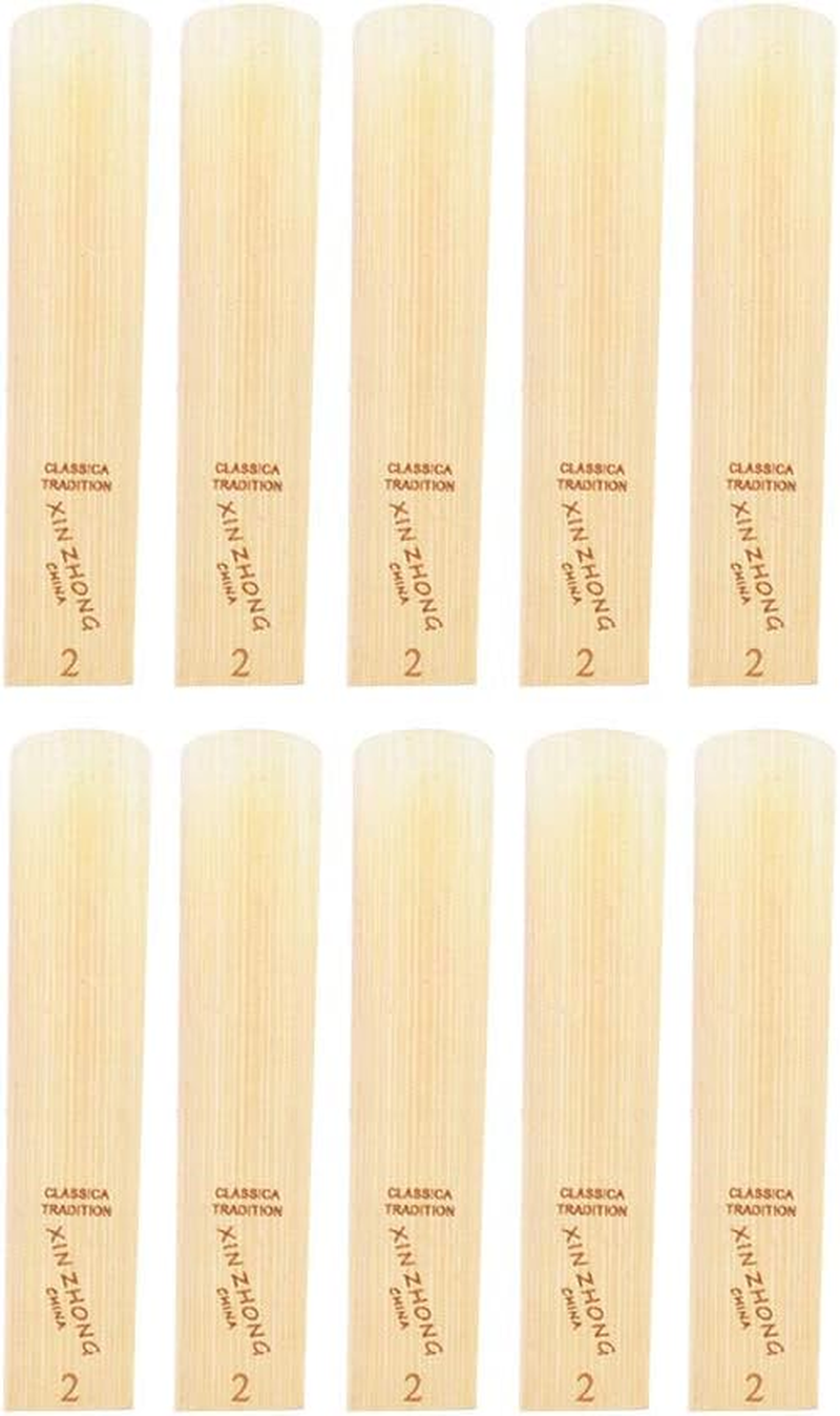 Normal Level 10-Bb Tenor Saxophone Sax Reeds Strength 2.0 for Beginners, 10Pcs/ Box Multicolor434 Strength 2.0