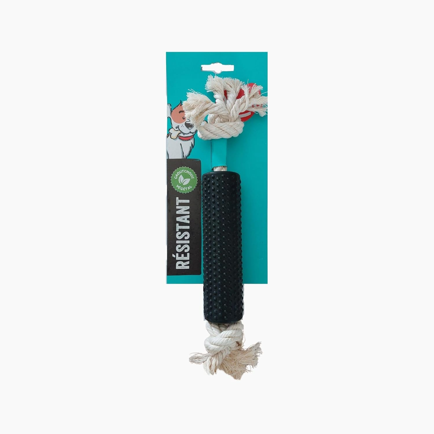 Aim&eacute; - Dog Toy - Cronos Range - Interactive Dog Toy - Dog Rope - with Dog Treat Tank - Plant and Natural - 15Cm - Heavy Duty Toy - Made in Europe image number 3