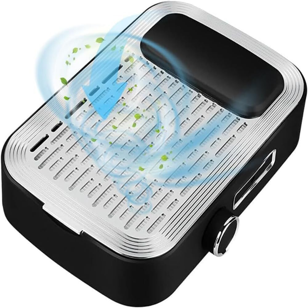 80W Nail Dust Suction Dust Collector Fan Rechargeable Vacuum Cleaner Manicure image number 3