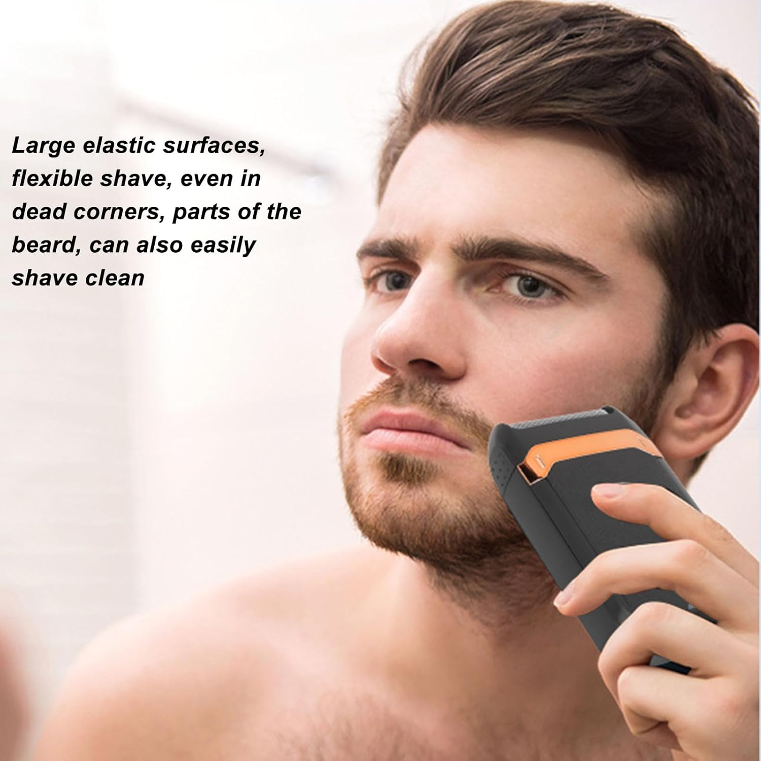 Electricfor Men, 2 in 1 Waterproof Foil Shaver, Portable Beard Trimmer, Cordless Rechargeable with up Trimmer, Wet & Dry Shave & USB Charging, M607 image number 4
