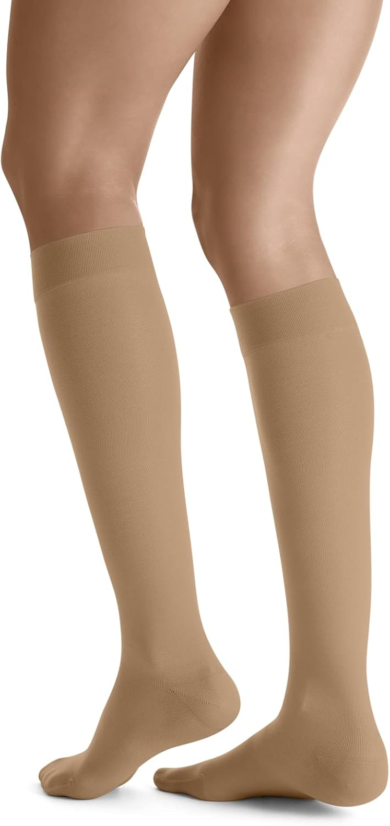 Jobst Women'S Ultrasheer Knee High 15-20 Mmhg Compression Stocking, Medium, Natural image number 2