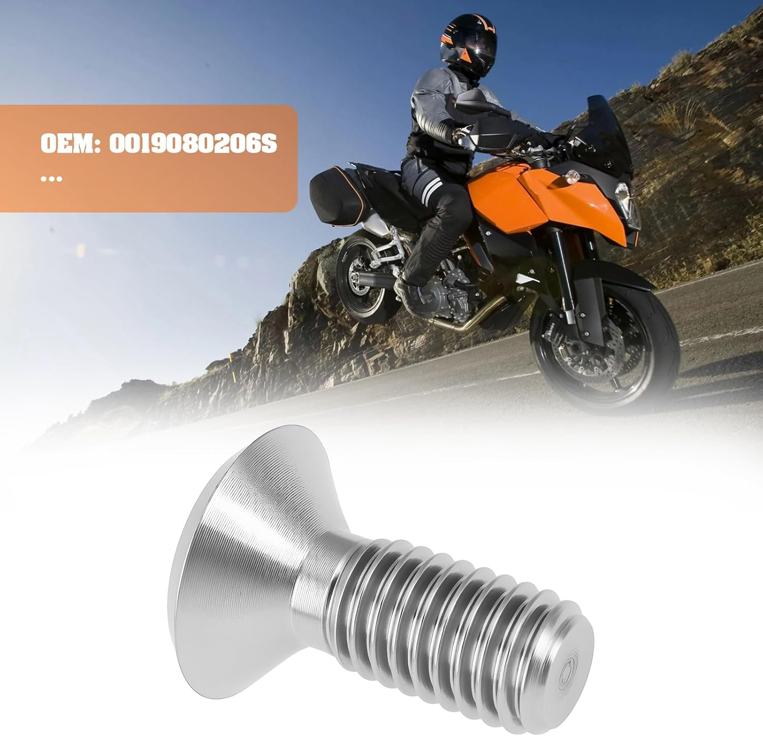 1Pc M8X20Mm Motorcycle Kickstart Screw Bolt 0019080206S Compatible with KTM