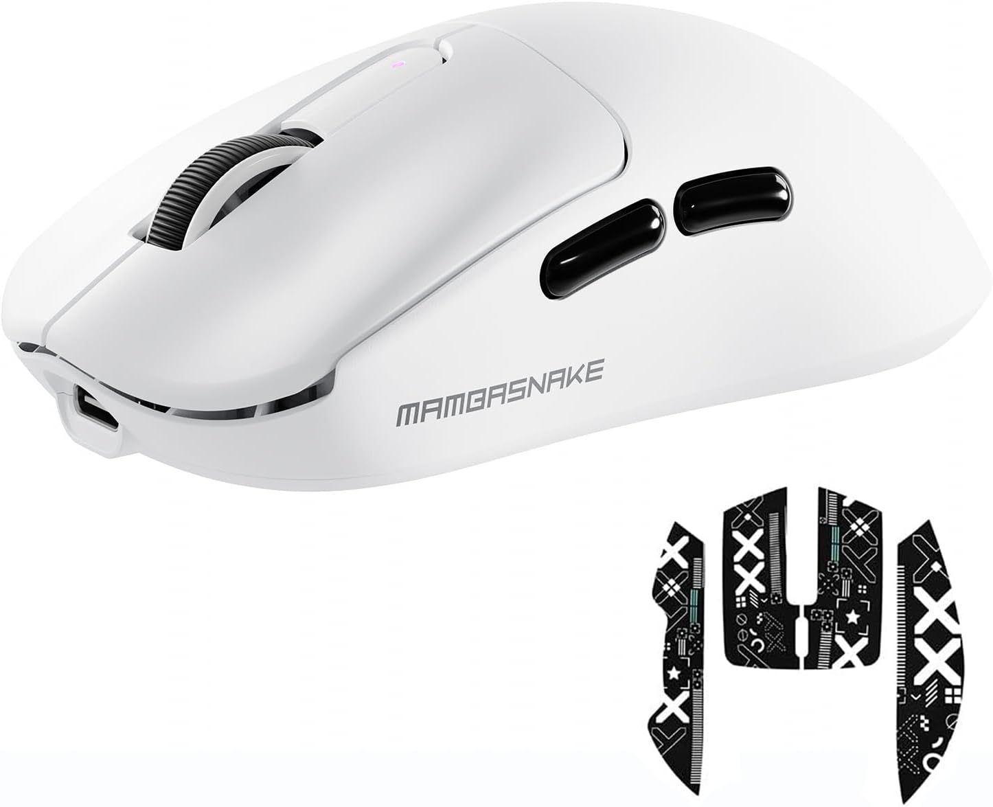 MAMBASNAKE M3 Wireless Gaming Mouse, 40K DPI, 39G Lightweight Gaming Mouse, PAW3395PRO Optical Sensor,Tri-Mode BT5.1/2.4G/USB-C PC Game Mice, Programmable Buttons,300Mah Battery for Pc/Laptop/Mac/Win image number 3