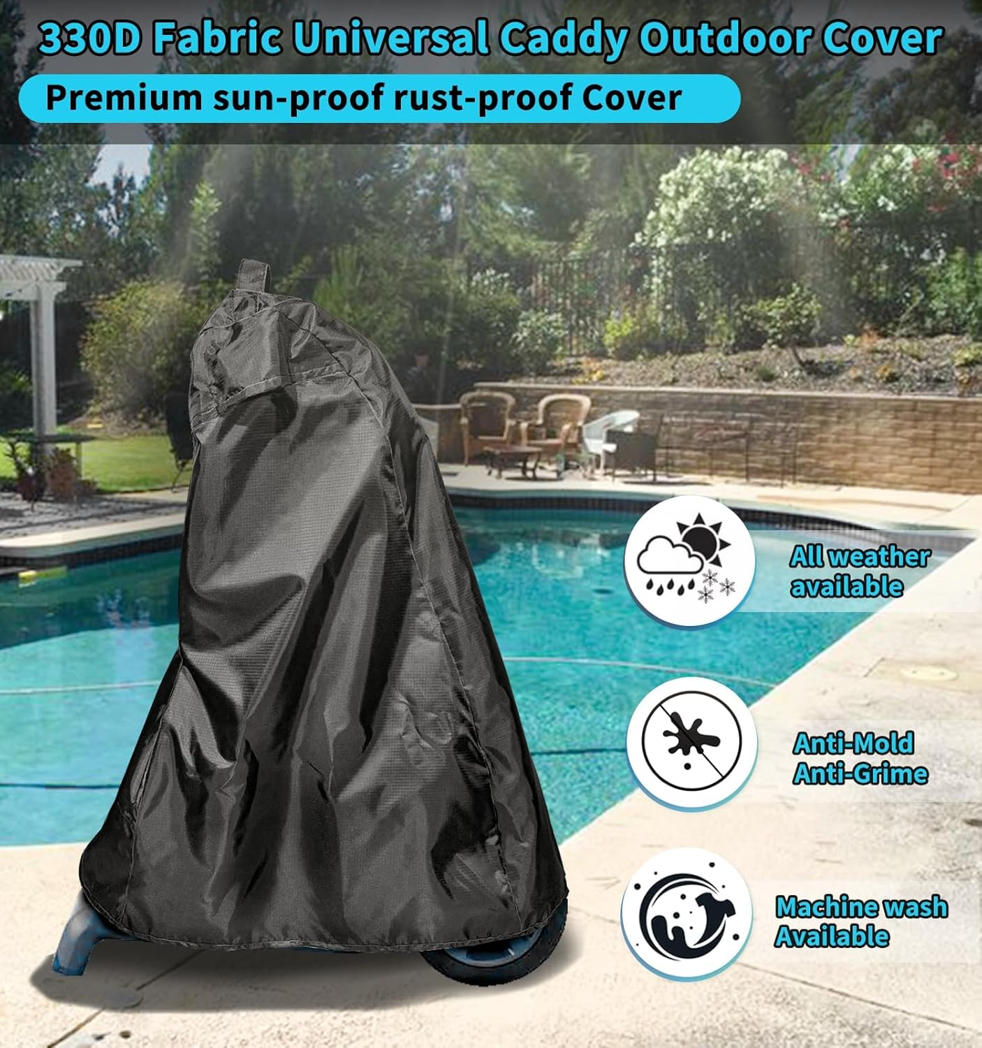 Replacement for Dolphin Pool Vacuum Cleaner Pool Caddy Cover Fit Universal Classic Caddy Upper Protection Cover 9991794-R1 1Pcs image number 3