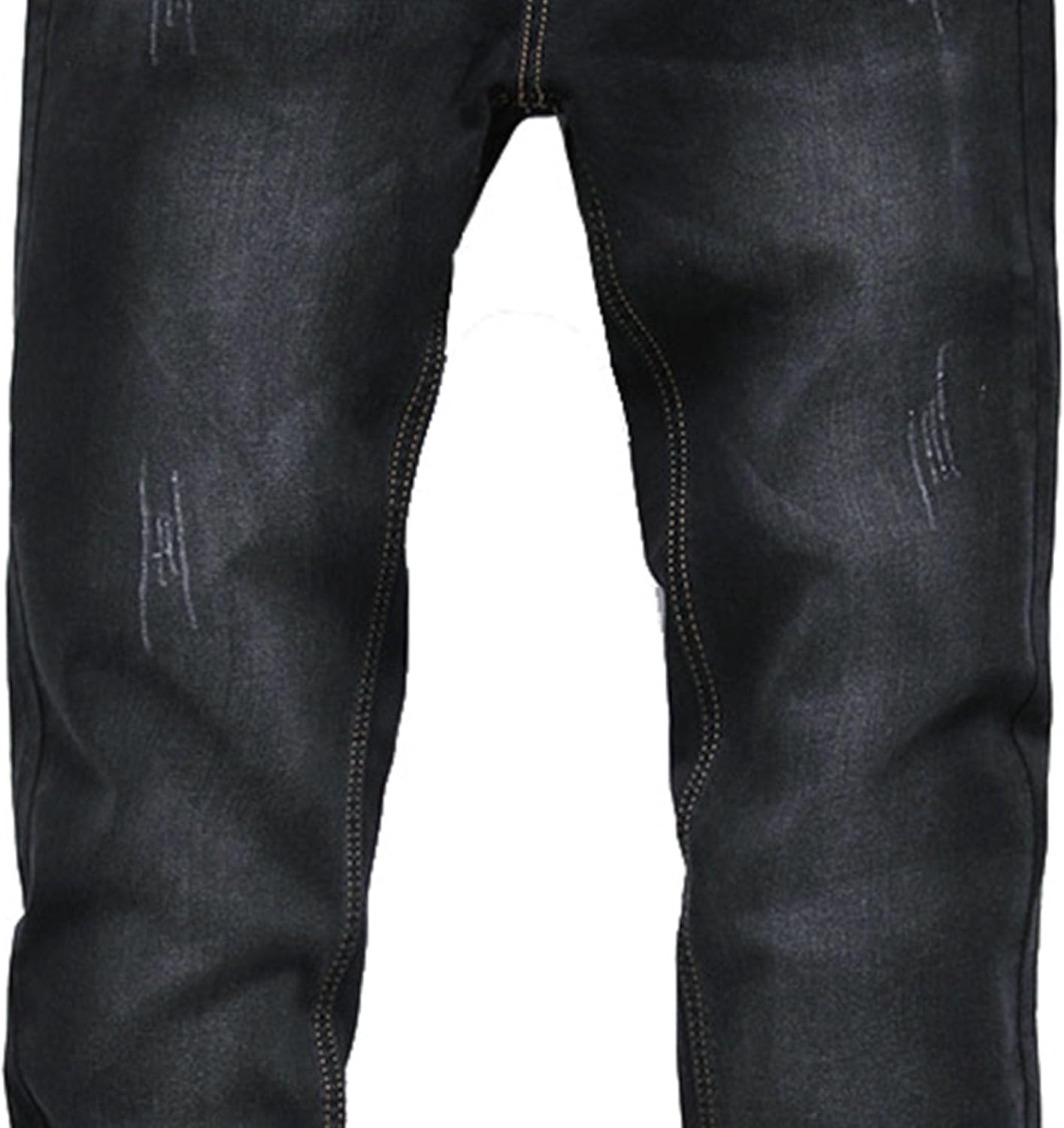 SWJGLITTR Men'S Oversize Stretch Loose Fit Jeans Wide-Leg Baggy Men Denim Pants Relaxed Fit Comfort Flex Waist Jean, Black, 31 image number 5