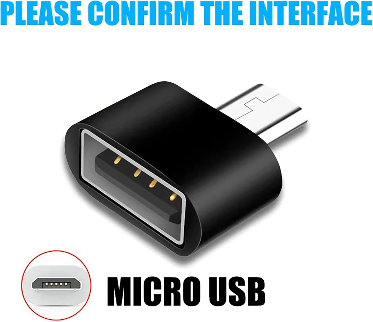 OTG Micro to USB Adapter, Tunghey Aluminum Alloy Micro USB Male to USB 2.0 a Female OTG (On the Go) Adapter for Android Smartphone Tablets More USB and Micro Devices 5Pack image number 5