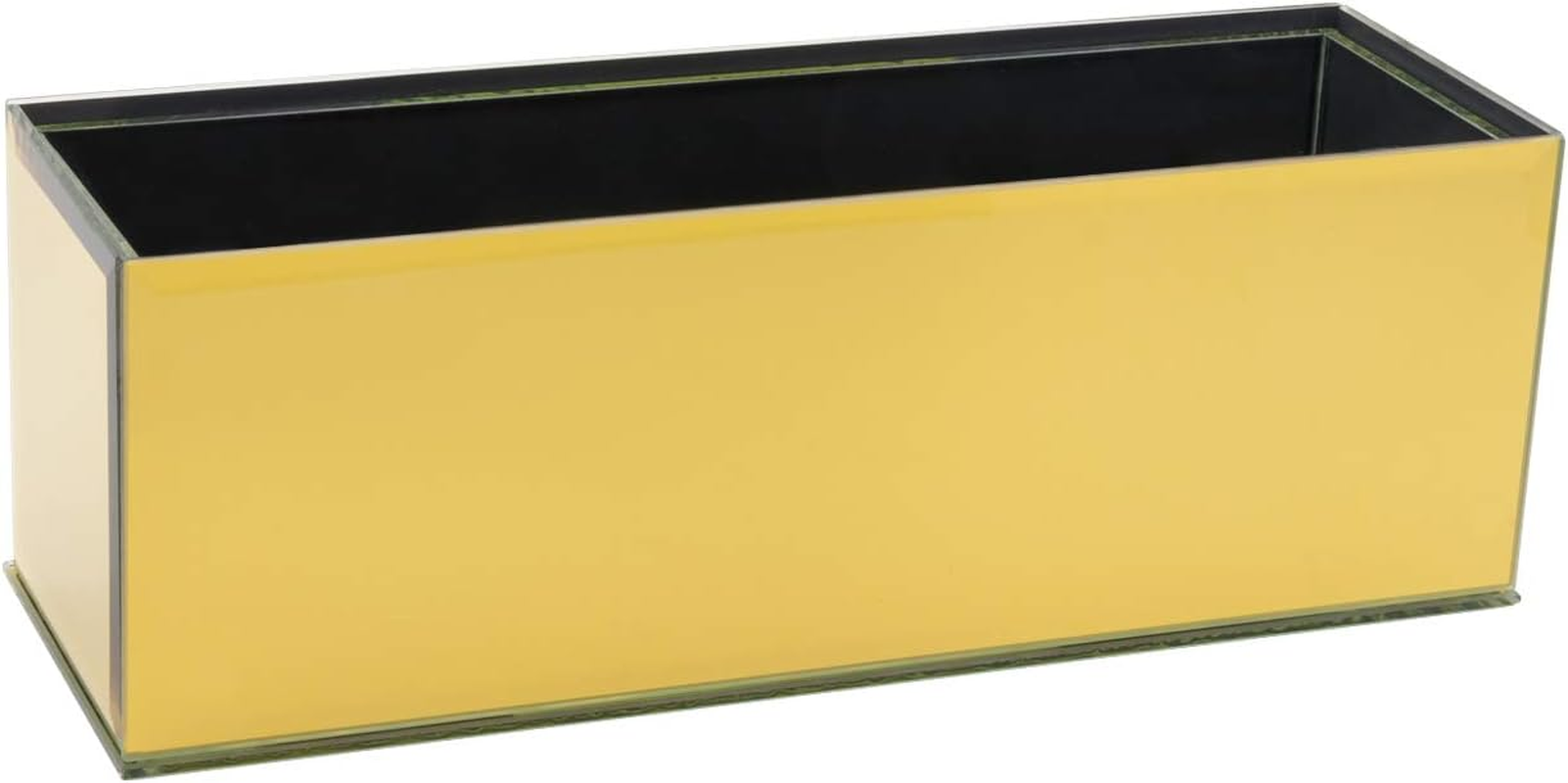 Royal Imports Flower Glass Vase Decorative Centerpiece for Home or Wedding - Oblong Rectangle Shape, 12" Long, 4" Hx4 W Opening, Clear