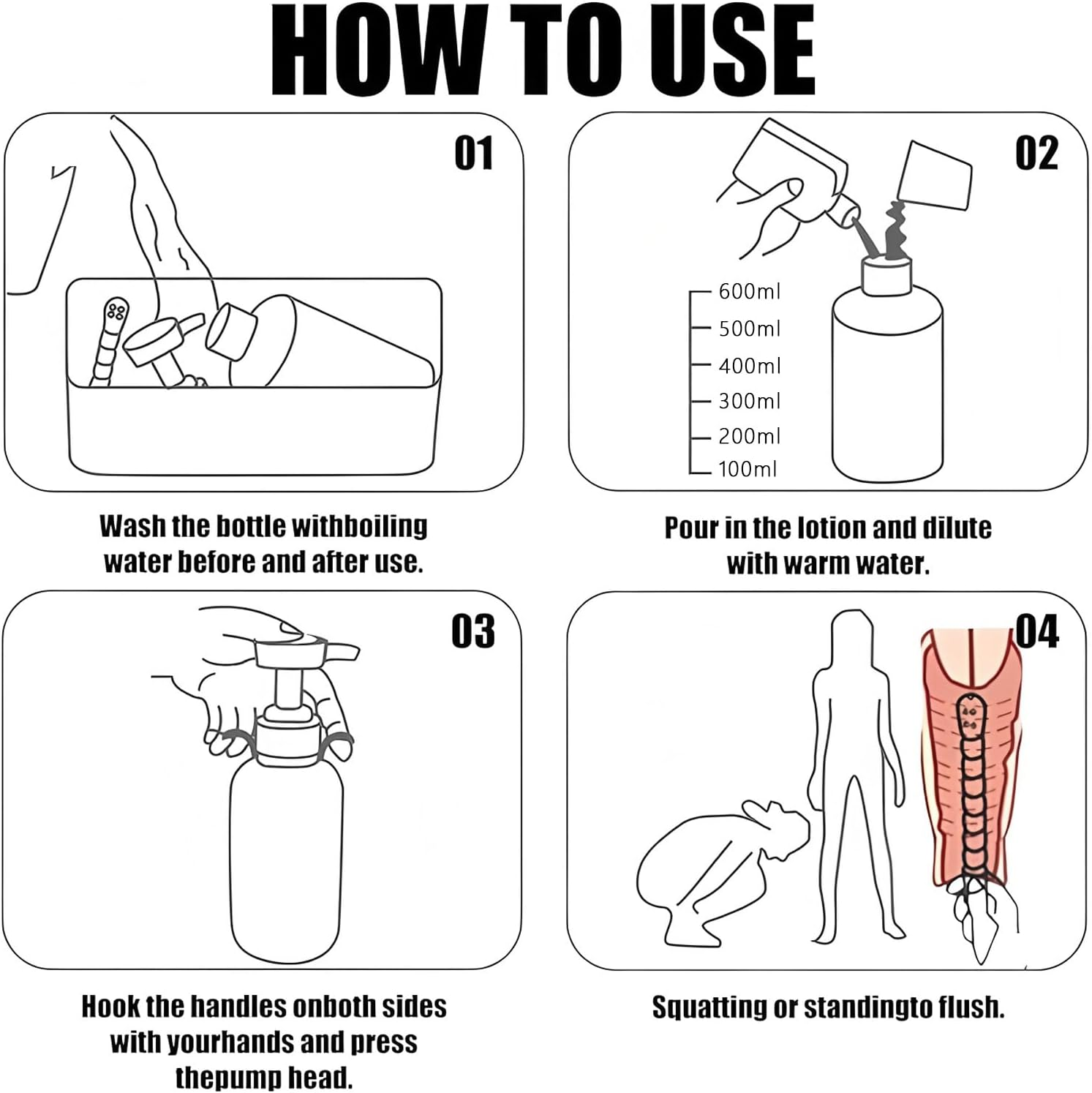 600Ml Enema Bulb Kit &ndash; Medical-Grade Anal Douche & Vaginal Cleansing System,Reusable Enema Kit With1 Nozzle Tips for Colon Cleansing, Detox & Hygiene,Portable Douche for Men & Women (600ML) image number 3