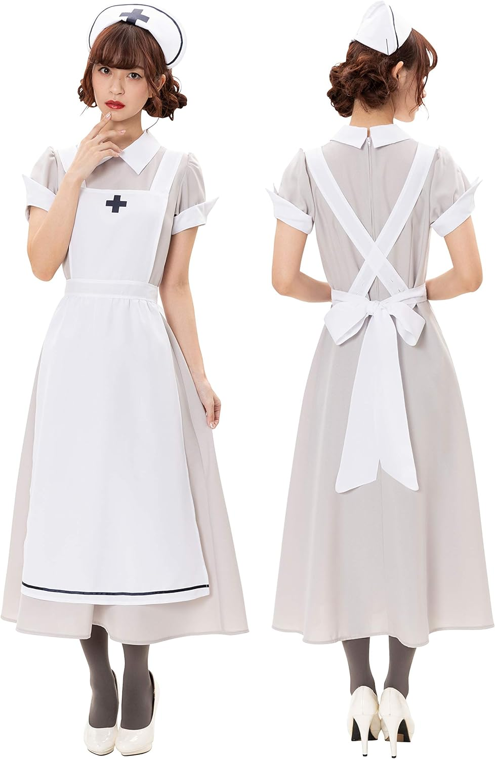 Clearstone Party City Classic Long Cosplay, Classic Long Nurse, Women'S, L, White image number 6