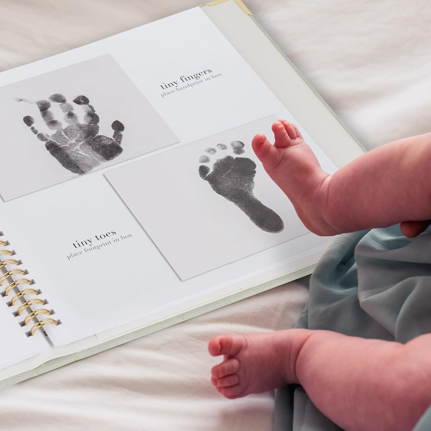 Keepsake Baby Memory Book for Boys and Girls &ndash; Timeless First 5 Year Baby Book &ndash; Gender Neutral Beige Baby Journal Scrapbook or Photo Album - a Milestone Book to Record Every Event from Birth to Age 5 - Beige image number 6