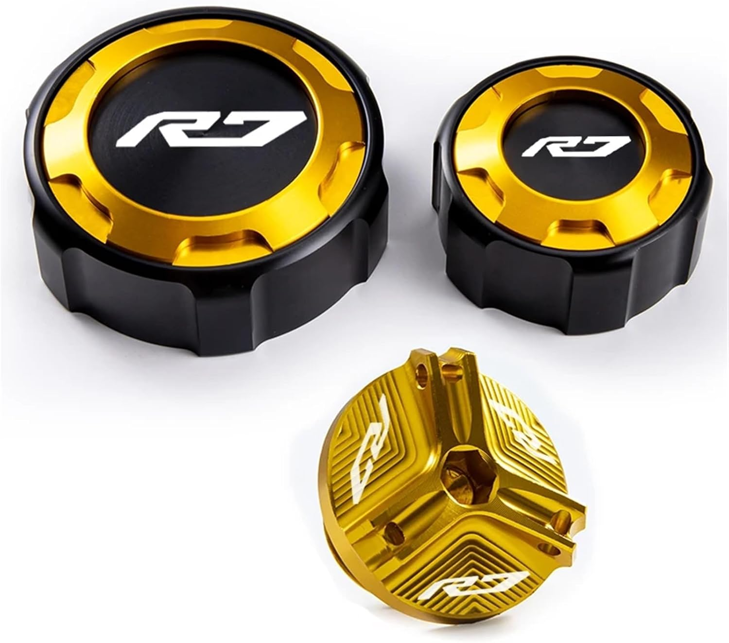 XINMINGYUE Fit for YAMAHA YZF R7 YZFR7 YZF-R7 2021-2024 Accessories Motorcycle Front and Rear Brake Fuel Tank Cap and Filler Cap Protection Accessories(M27 Blue) image number 5