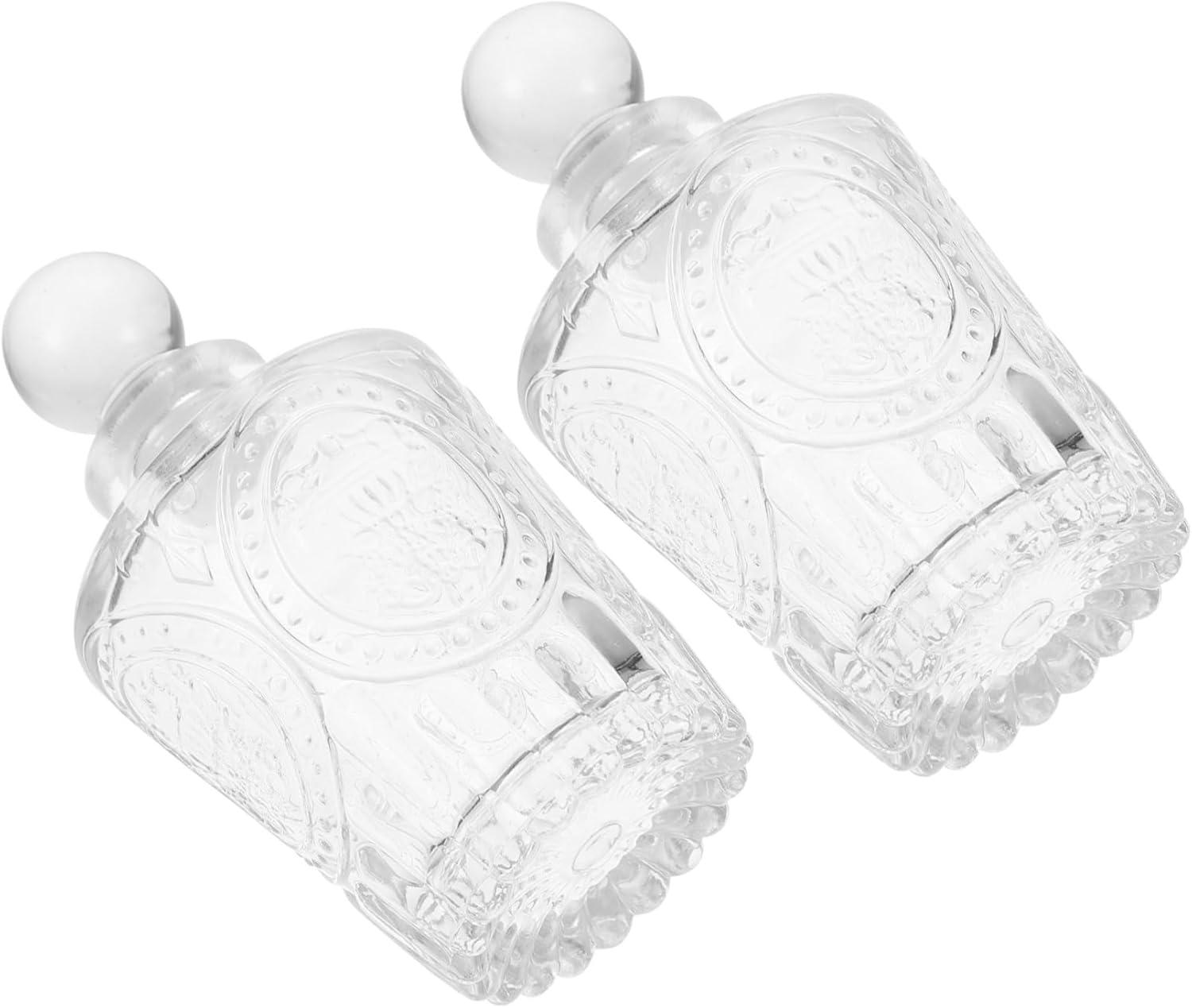 2Pcs Empty Refillable Aroma Bottle Glass Diffuser Bottles for Essential Oil for Car Aromatherapy and Home Scent Water