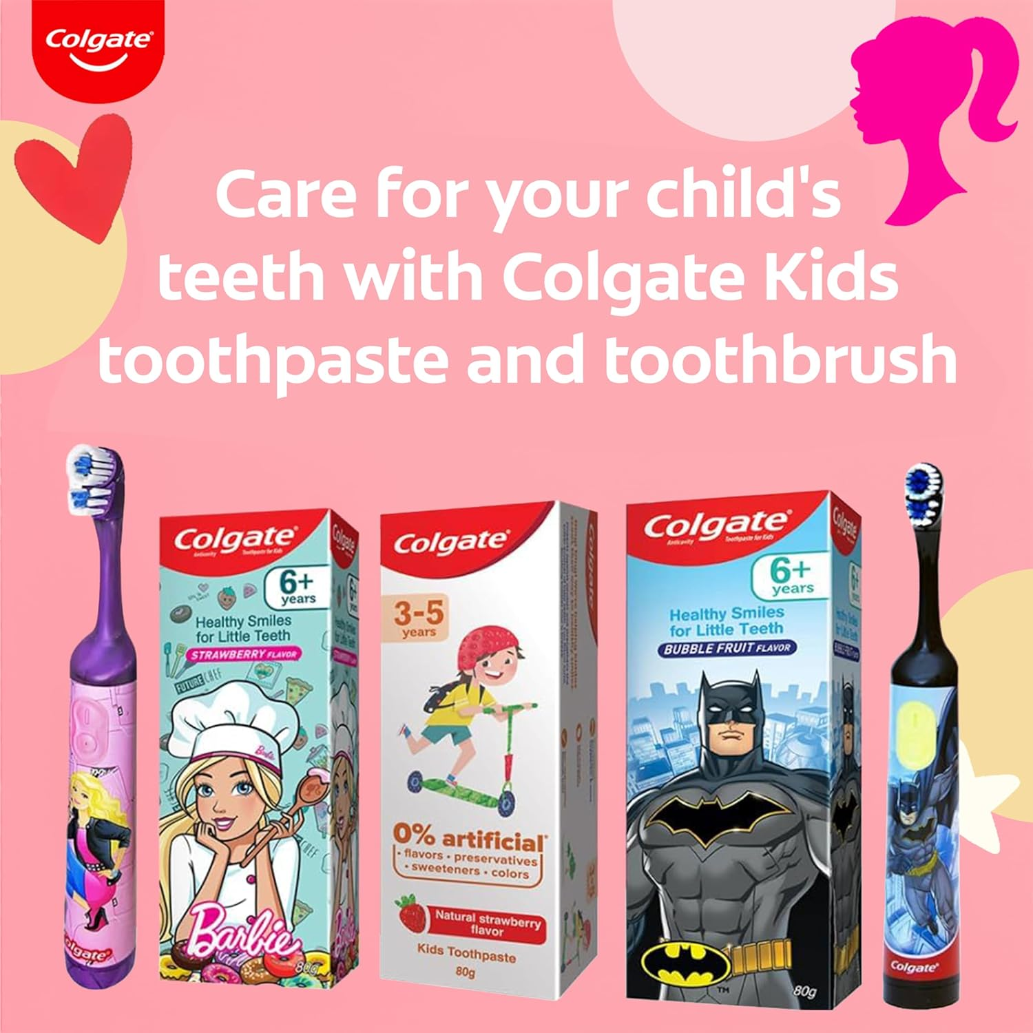 Colgate Kids Barbie Red Toothpaste - 80G image number 6