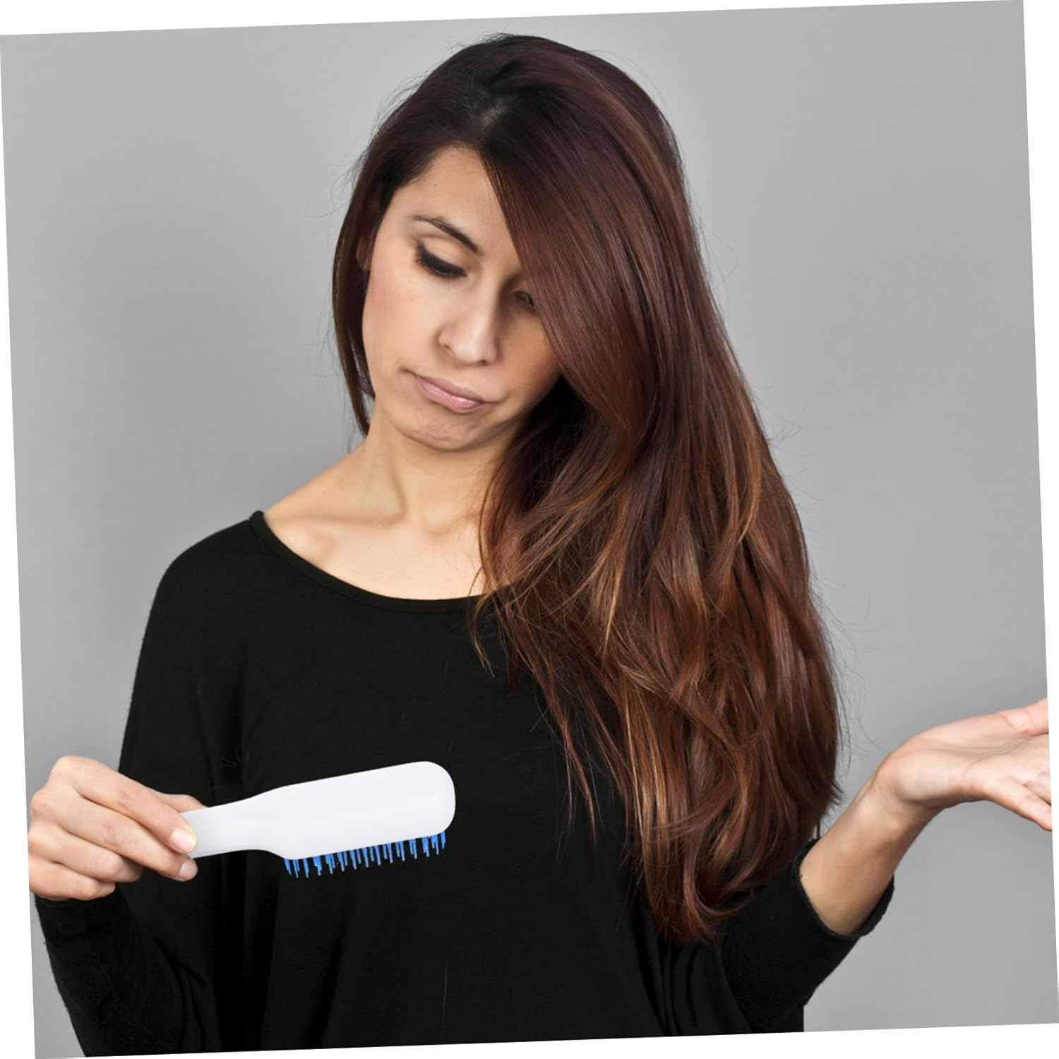 BIUDECO Curl Comb Detangling Hair Brush Portable Scalp Massager Comb for Women Men - White image number 3