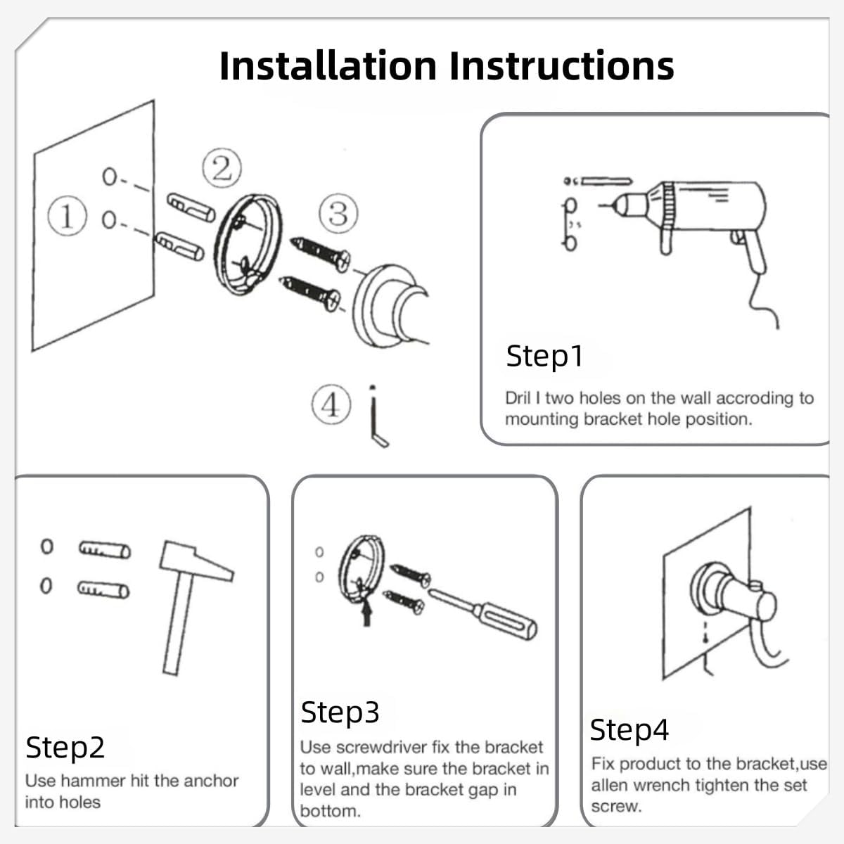 Towel Bar Wall Mounted, Stainless Steel Towel Racks for Bathroom, Includes Wall Mounting Hardware for Bathroom, Kitchen, Bedroom Wall Mounted - Single Layer Shower Towel Hanger Rod(Brushed Nickel) image number 6