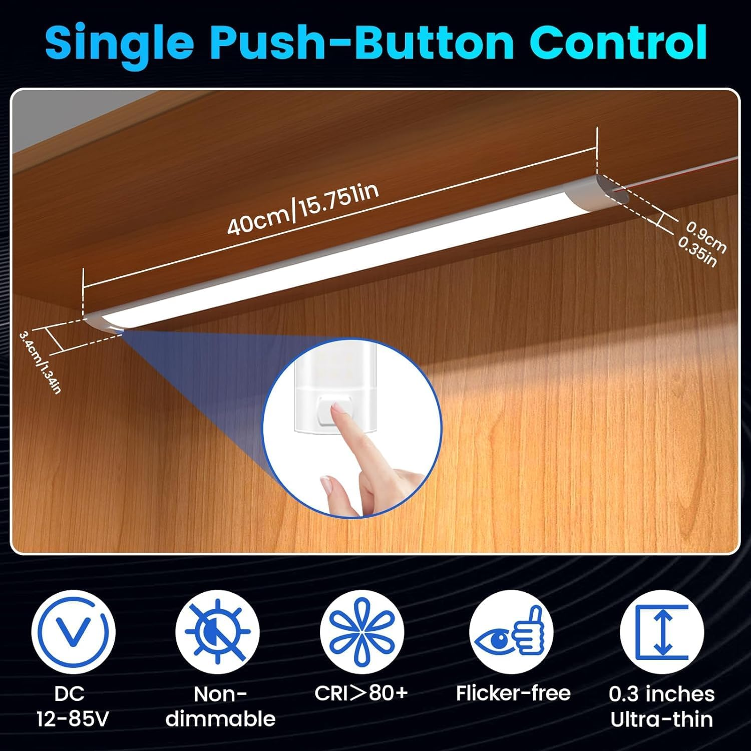 Lamptobe 12V Interior LED Light Bar 16W 168 Leds Universal DC RV 12V LED Strip Light with On/Off Switch Super Bright 6000K Van Lights Interior LED 12V for Camper Motorhome Boat- 2Pack image number 1