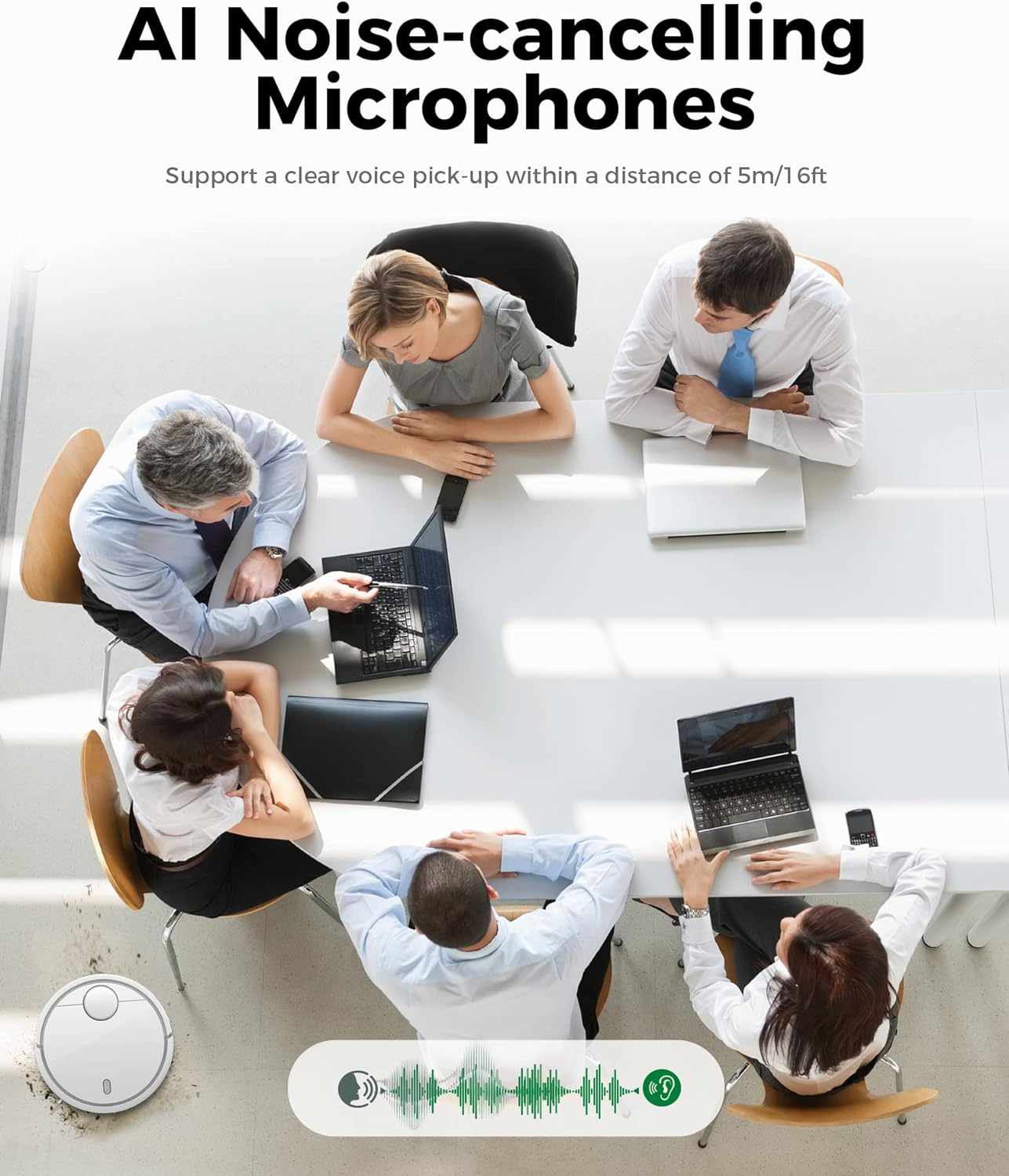 WYRESTORM 4K Conference Webcam with AI Tracking, Auto Framing, 120&deg; Wide Angle, 90Fps, 8X Digital Zoom, Eptz, Dual Mics, Conference Room Webcam for Video Call, Remote Education, HD Live Streaming image number 1