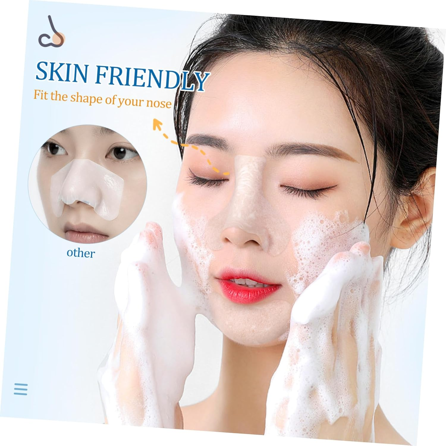 Generic 200 Pcs T Zone Cotton Pads Nose Patches and Chin Pads Set for Blackhead Removal and Pore Cleansing for Skin Care and Facial Treatment image number 1