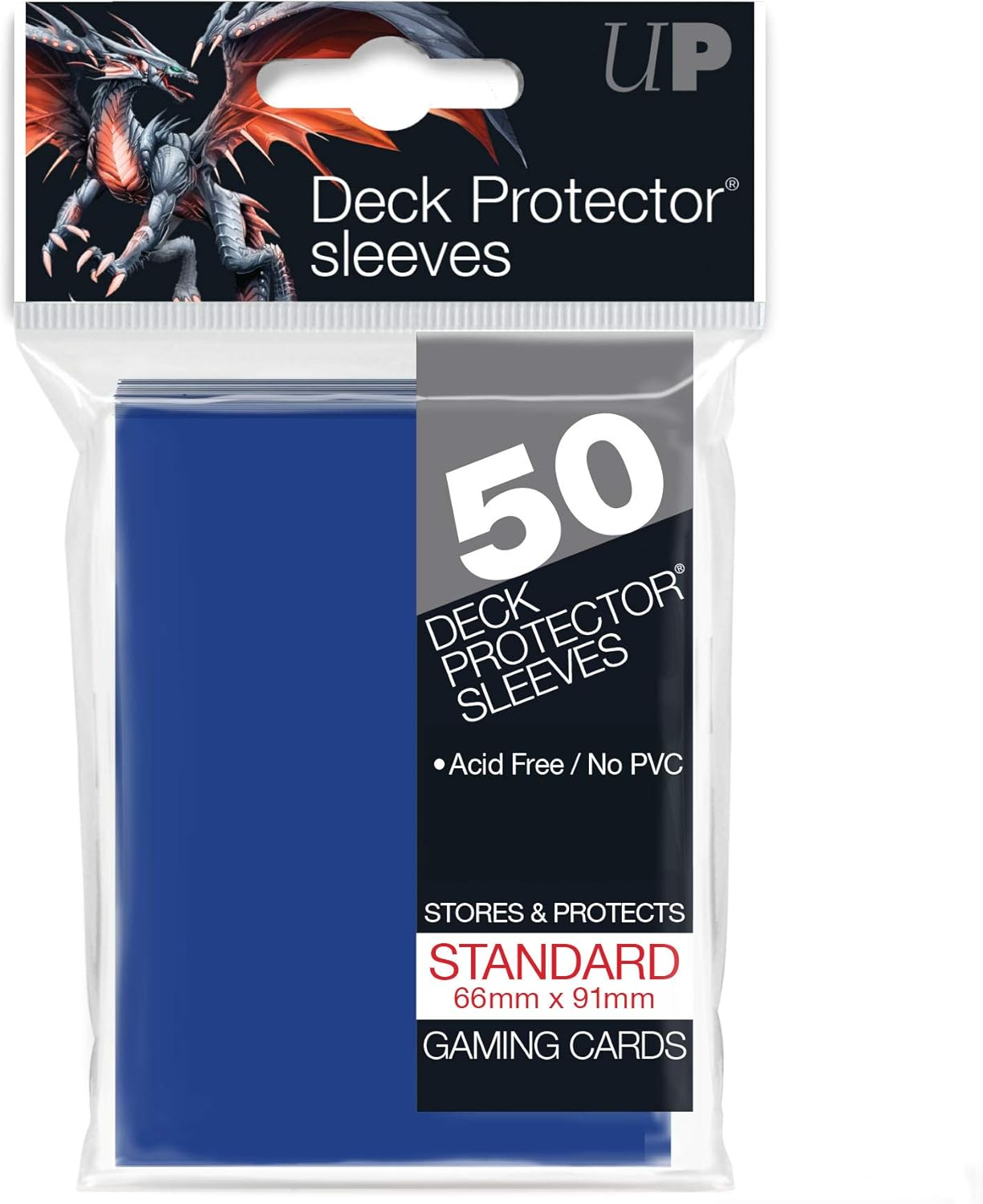 Ultra Pro Pro-Gloss Standard Deck Protector Sleeves, Blue (Pack of 50)