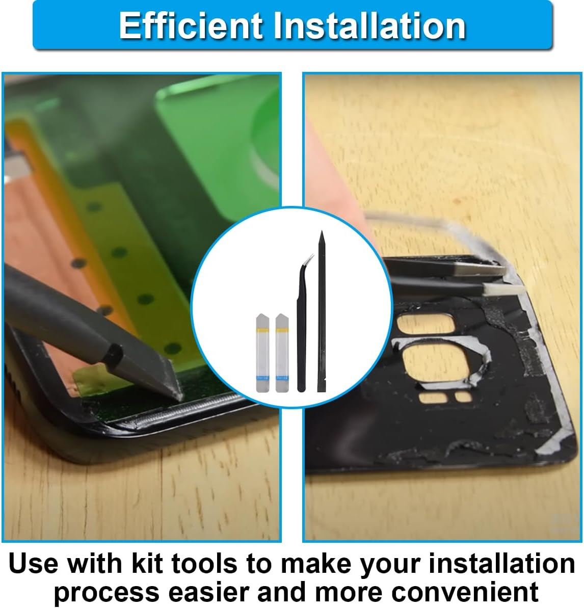 ZHUROUPU Back Battery Door Cover Adhesive Tape for Samsung Galaxy S23 Ultra 5G SM-S918B, Battery Cover Waterproof Film Adhesive for Samsung Galaxy S23 Ultra SM-S918U S918W S918E (2 PCS) with Tools - For Samsung Galaxy Note 20 Ultra image number 5