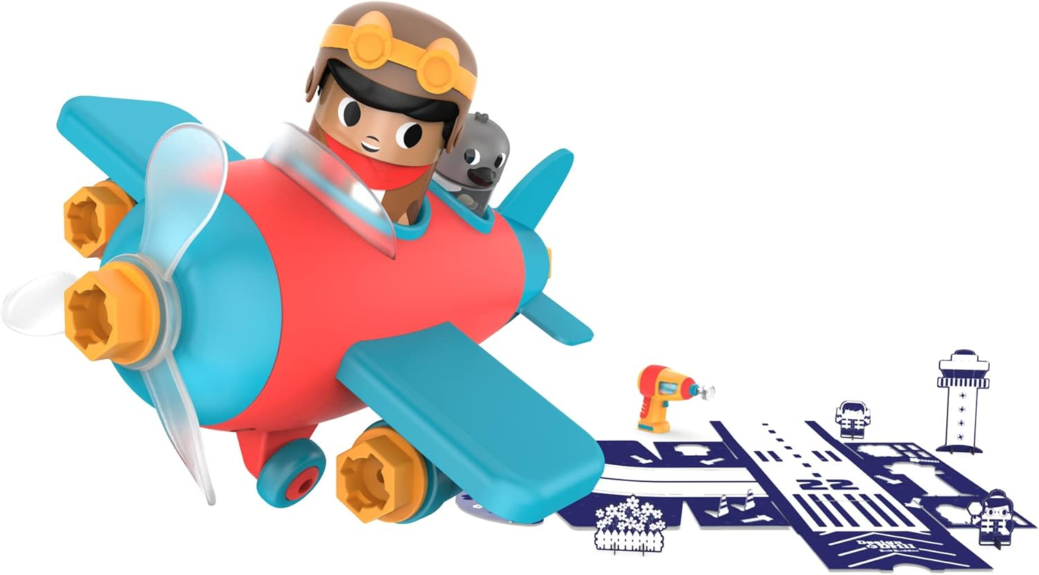 Educational Insights Design & Drill Bolt Buddies Plane image number 4