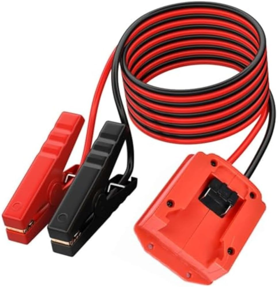 CTRUILA Jumper Starter Adapter for Milwaukee M18 Portable Jump Starter Cable 6FT Car Battery Charger Jump Starter(Battery Not Included) image number 1