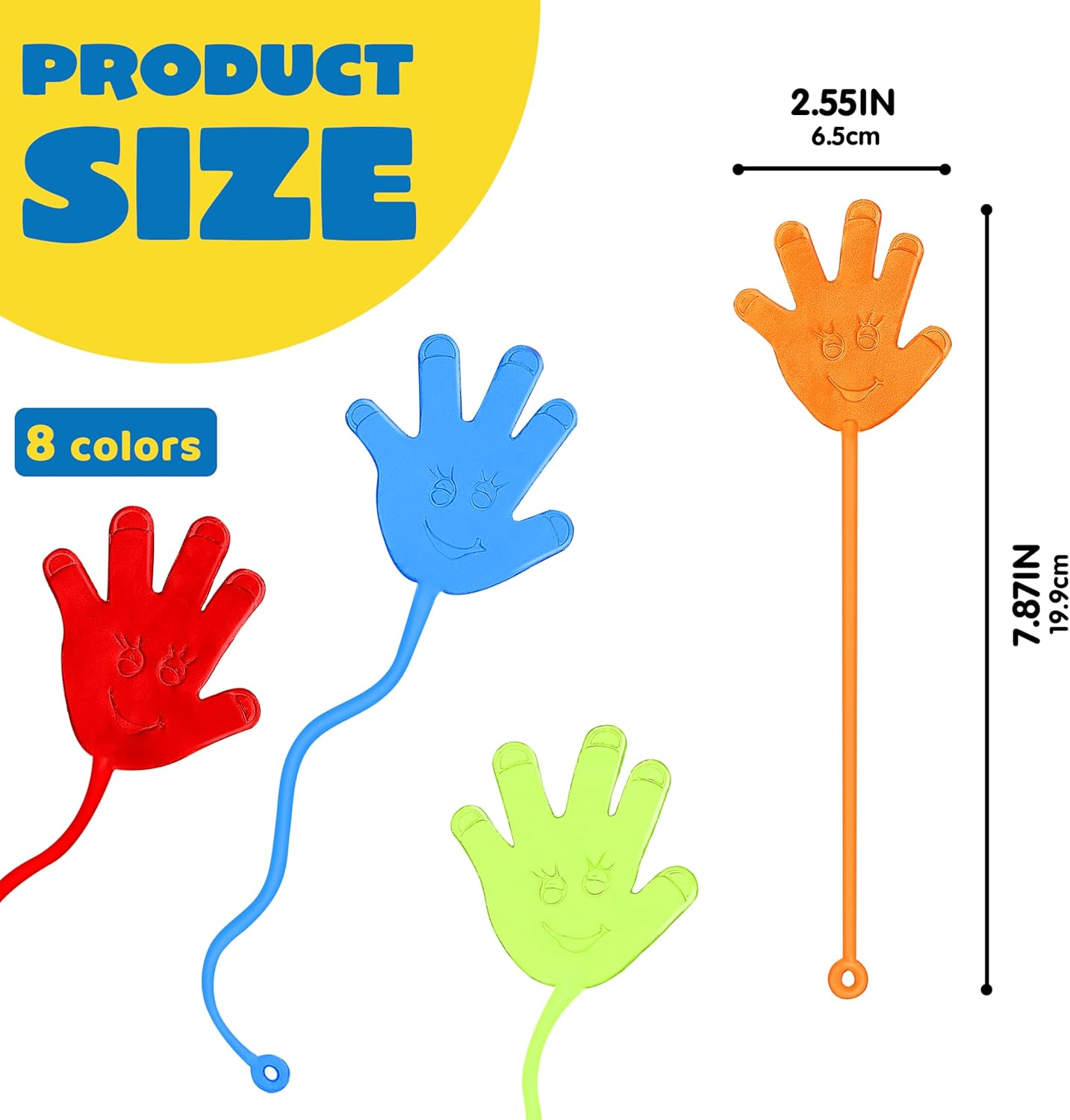 JOYIN Large 24Pcs Glitter Sticky Hands Party Favors, Party Table Favors Set for Kids, Holiday Traditions, Classroom Treasure Box Carnival Prizes Bulk Pinata Stuff Toys image number 1