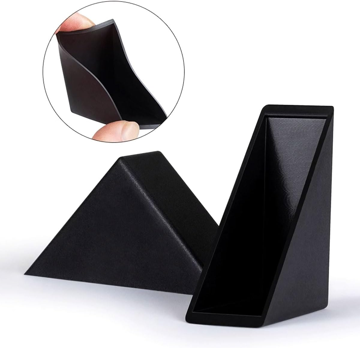 AIMALL 200PCS Plastic Glass Corner Protectors 89&deg; Angle Black Impact Resistant Tile Acrylic Edge Guards PP PE Material 1.38X1.38X0.12In 0.16In 0.2In 0.31In image number 6