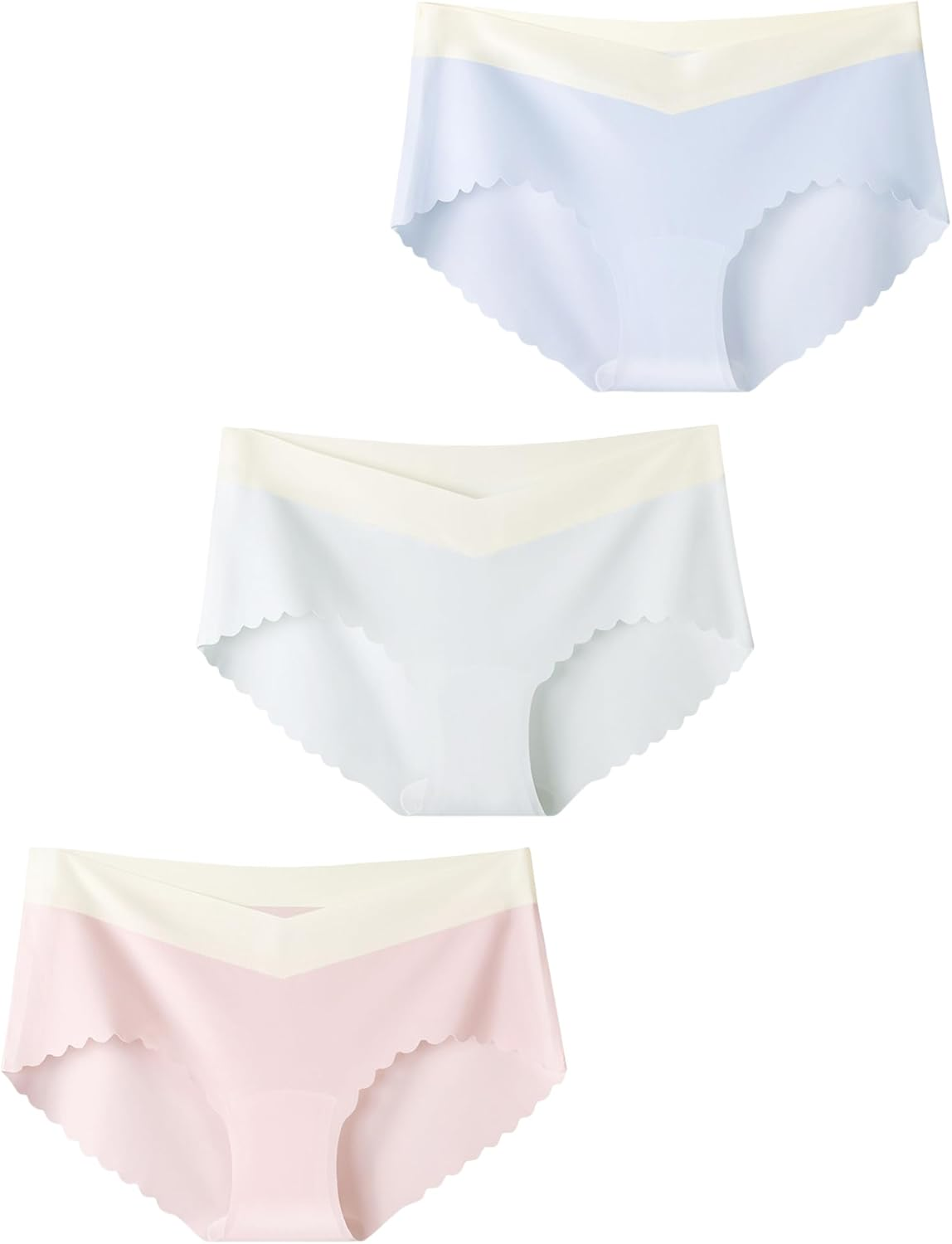 FEOYA Maternity Seamless Underwear for Women No Show Pregnant under Pump Bikini Panties for Motherhood Postpartum Essentials