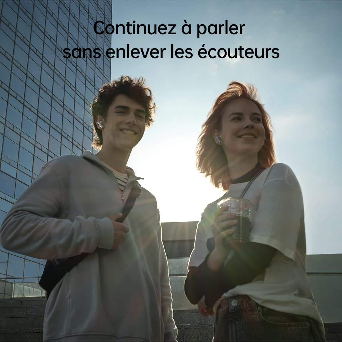 OPPO Enco Air2 Pro True Wireless Noise Cancelling Earbuds ETE21&ETE22, White, Gray image number 1