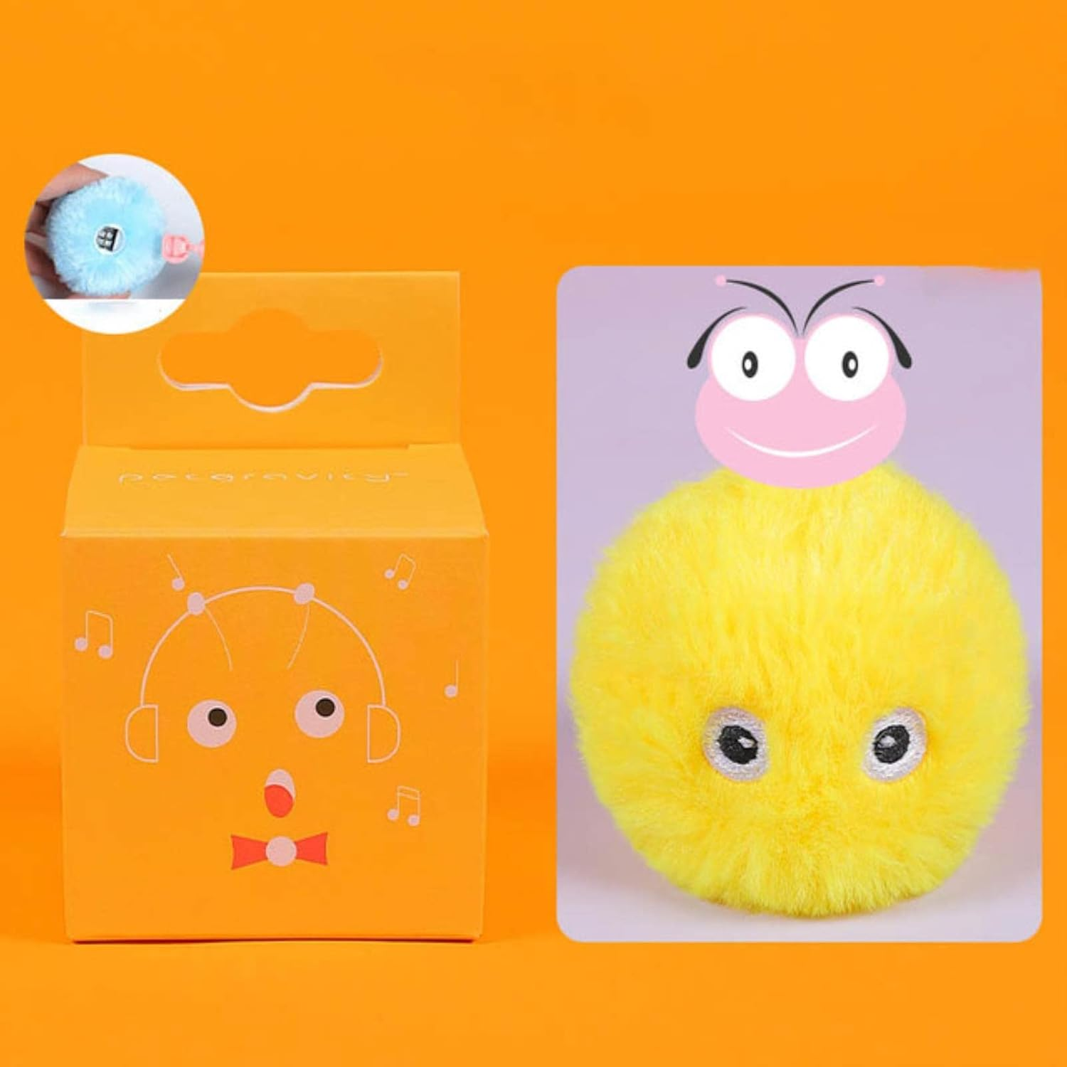 Yuanstore Cat Training Toy Pet Playing Ball Pet Squeaky Supplies Smart Cat Toys Interactive Ball Catnip Kitten Kitty Products Toy for Cats