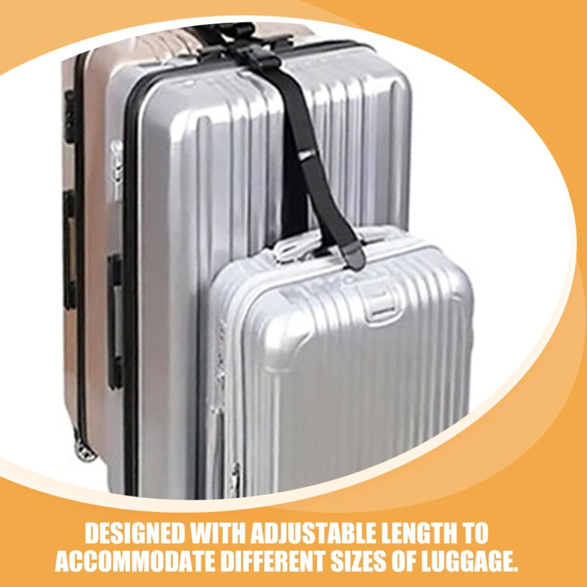 ORFOFE Adjustable Travel Luggage Connector Straps Multi-Functional Suitcase Linking Belts with Buckles Prevents Bag Detachment and Item Loss Space-Saving Design for Secure Packing image number 3