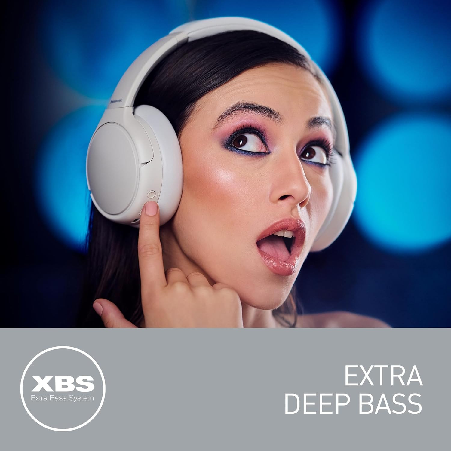 Panasonic Wireless Stereo Noise Cancelling Headphones with 65 Hours Battery Life & XBS, Black (RB-M600BE-K)