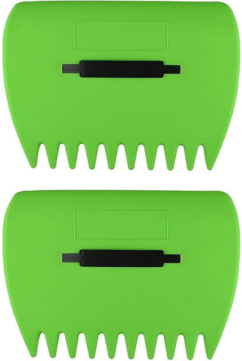 AIMALL 2PCS Garden Leaf Collection Rake &ndash; 13.4 X 9.6 Inch Lightweight Plastic Leaf Grabber for Outdoor Debris and Gardening Cleanup